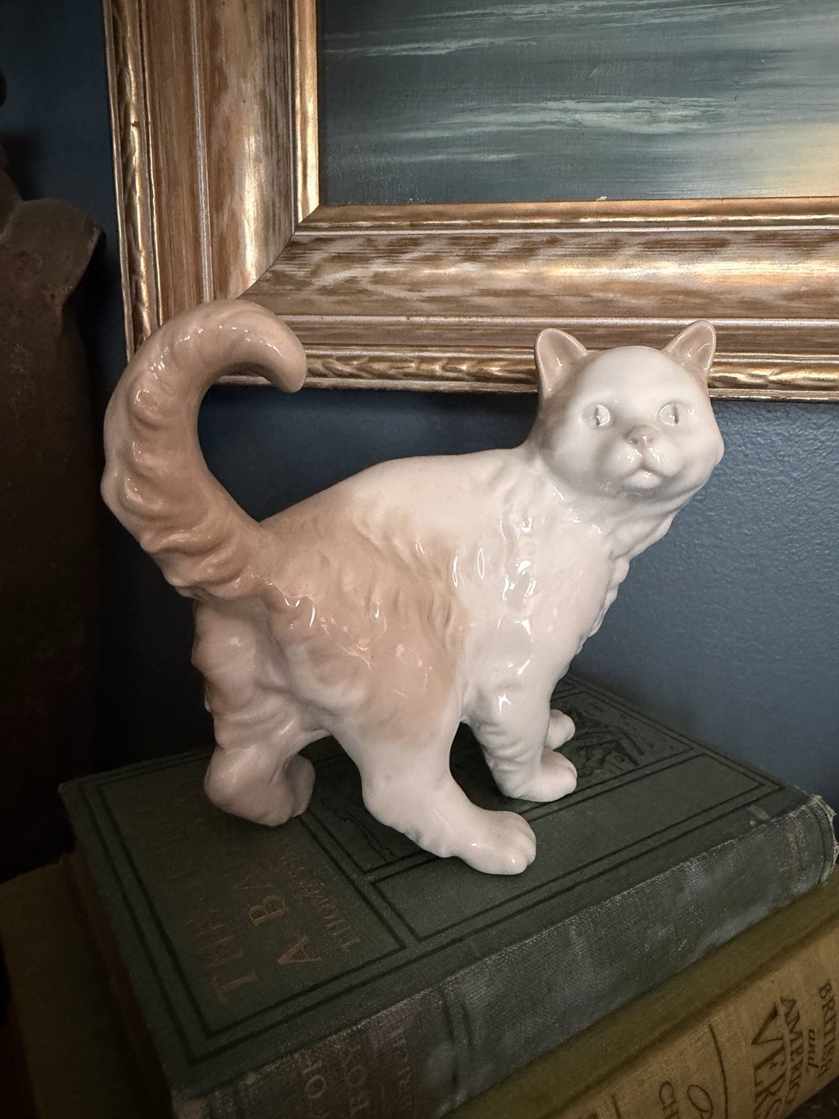 Vintage 1980s NAO by Lladro Walking Cat Porcelain Figurine Spain Retired