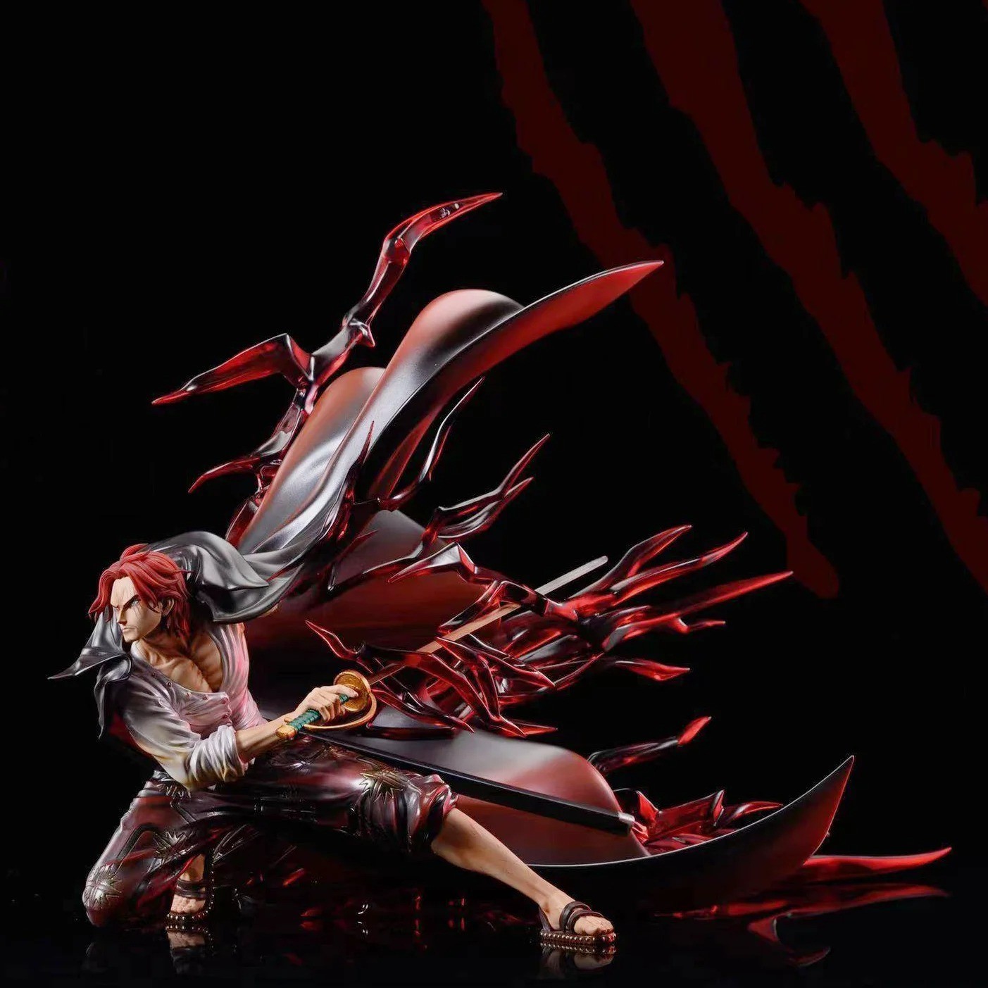 One Piece Shanks Anime Figure Collectible Statue Desktop PC Ornament Gift