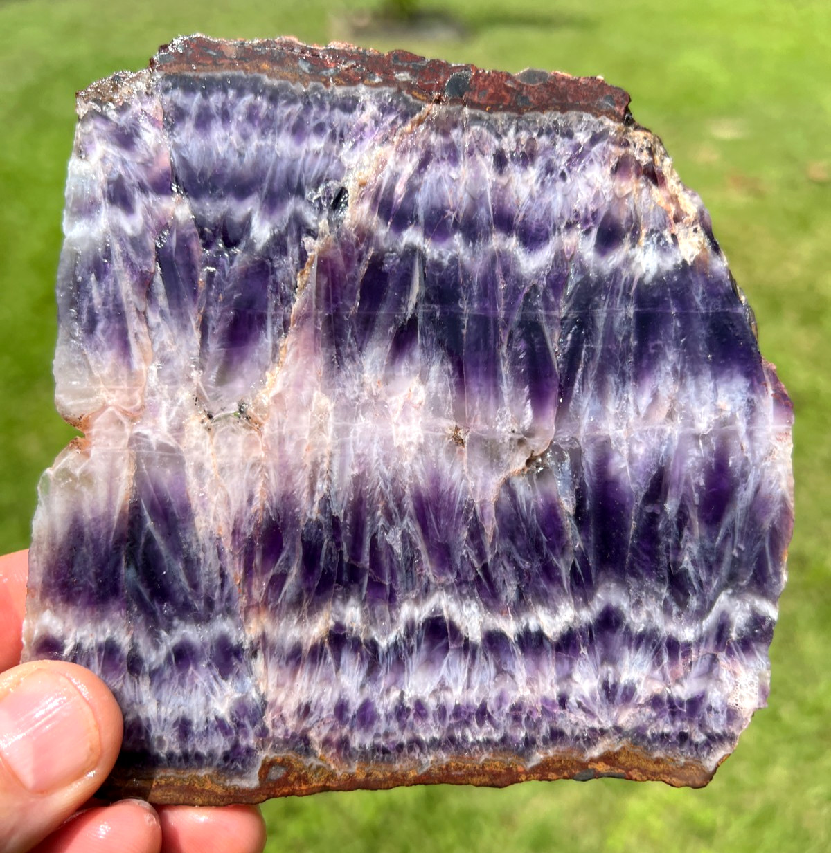 Beautiful High Grade Amethyst Lace Slab - 266g Beautiful High Grade Amethyst Lace Slab - 266g