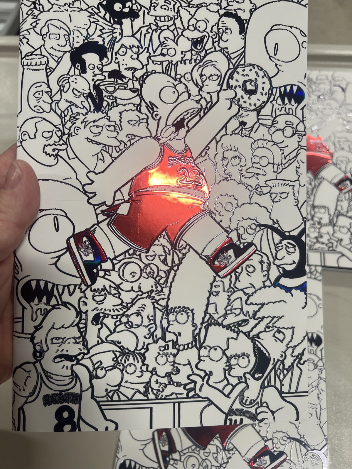 1~Fame:Matt Groening-Air Homer Simpsons Matthew Waite Embossed Spot Foil, Ltd 60