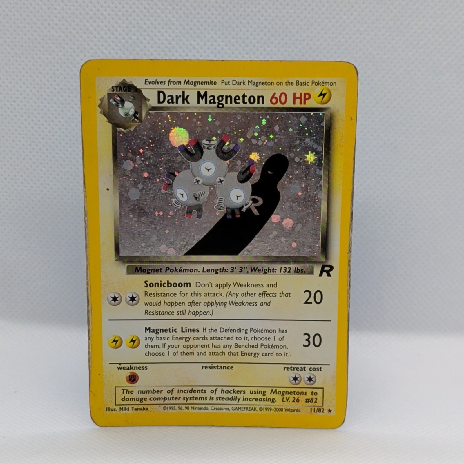 Pokemon Dark Magneton 11/82 Holo Team Rocket 2000 WOTC Vintage Rare