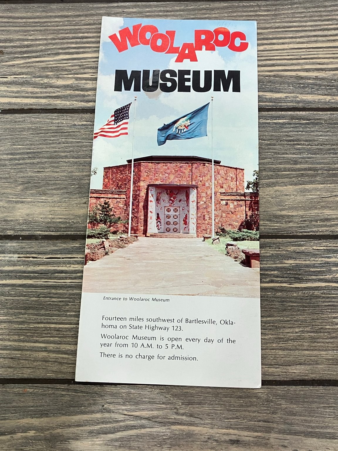 Woolaroc Museum Bartlesville Oklahoma Vintage Travel Brochure Flyer Ephemera
