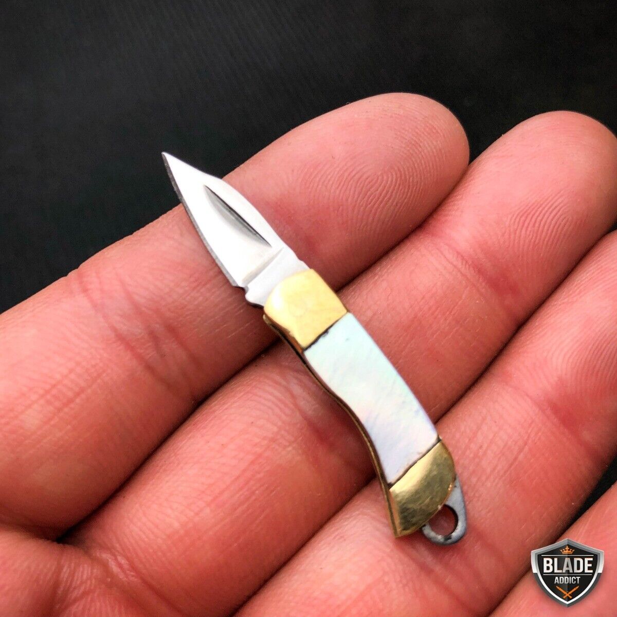 WORLD\'S SMALLEST WORKING Folding Mini Real Blade POCKET KNIFE w Key Chain NEW
