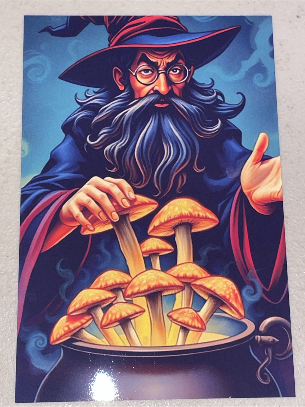 Terence McKenna WIZARD Psychedelic DMT MAGIC MUSHROOM Painting Style Art Photo
