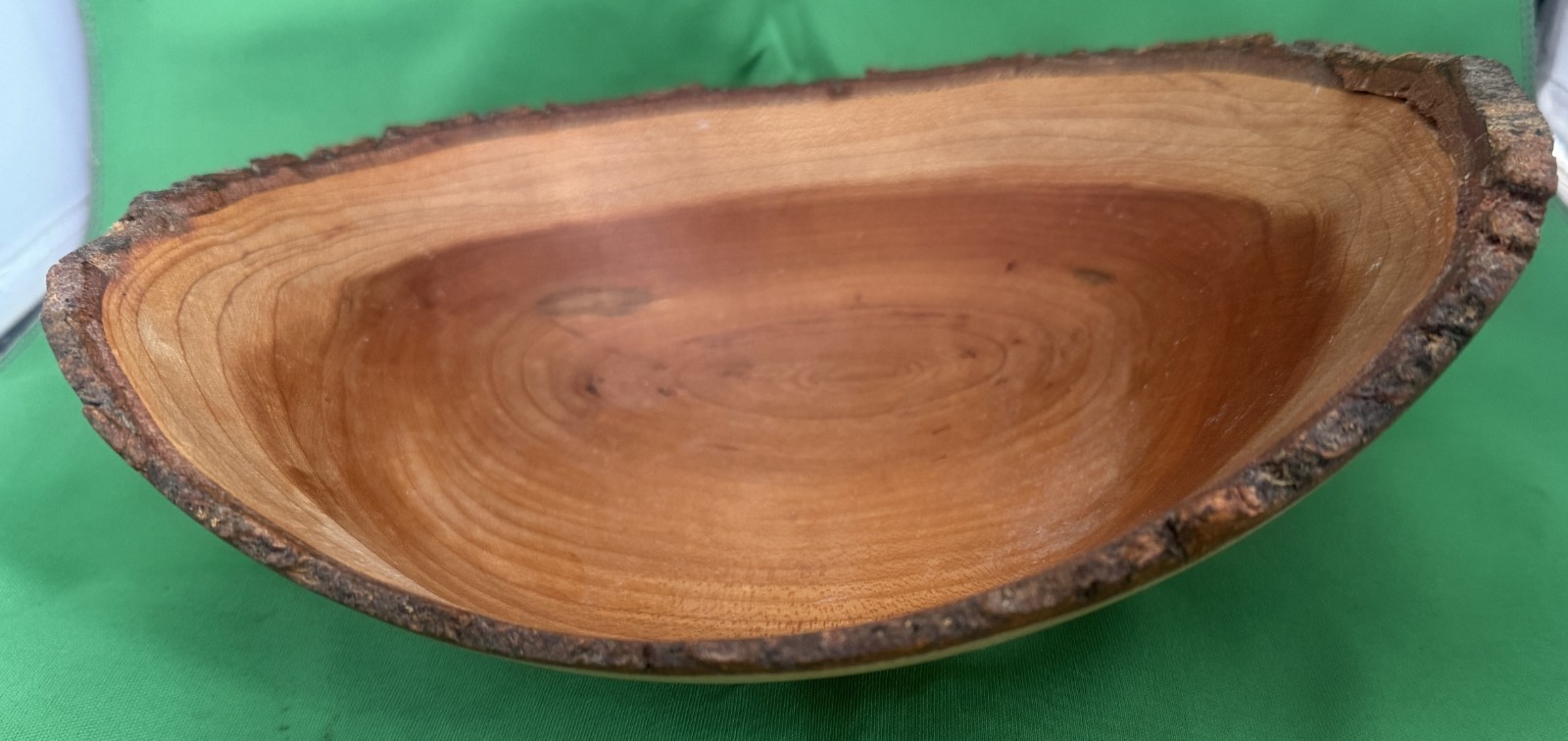 Beautiful Carved Cherry Wood Bowl 9