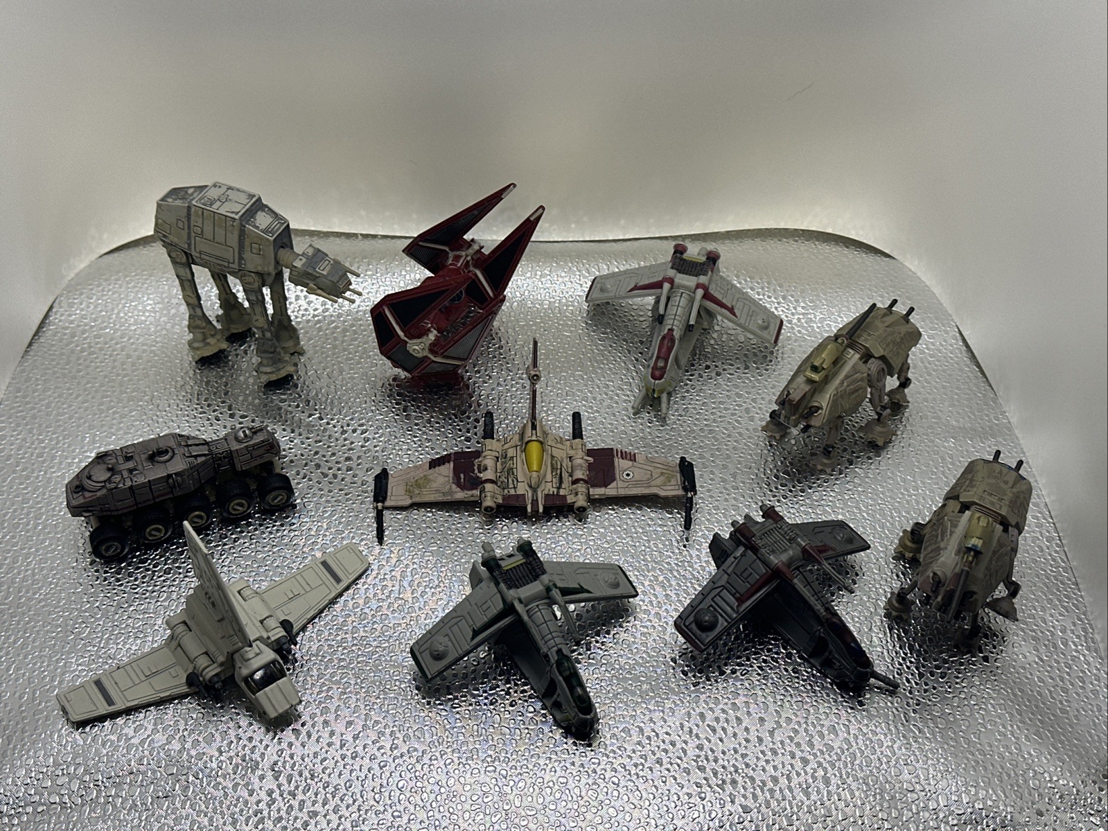 Vintage Star Wars Titanium Series Die Cast Lot Of 10 Sold As Is Early 2000s