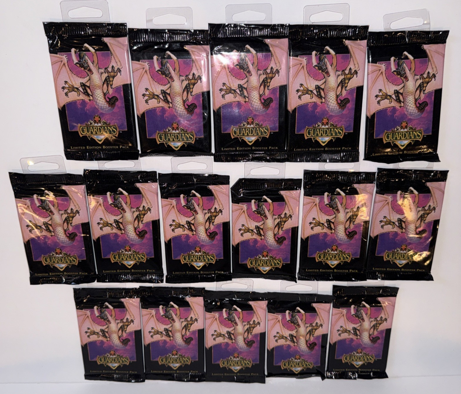 NEW Lot 16 Guardians Limited Edition Booster Card Packs 1995 14 Cards Per Pack NEW Lot 16 Guardians Limited Edition Booster Card Packs 1995 14 Cards Per Pack