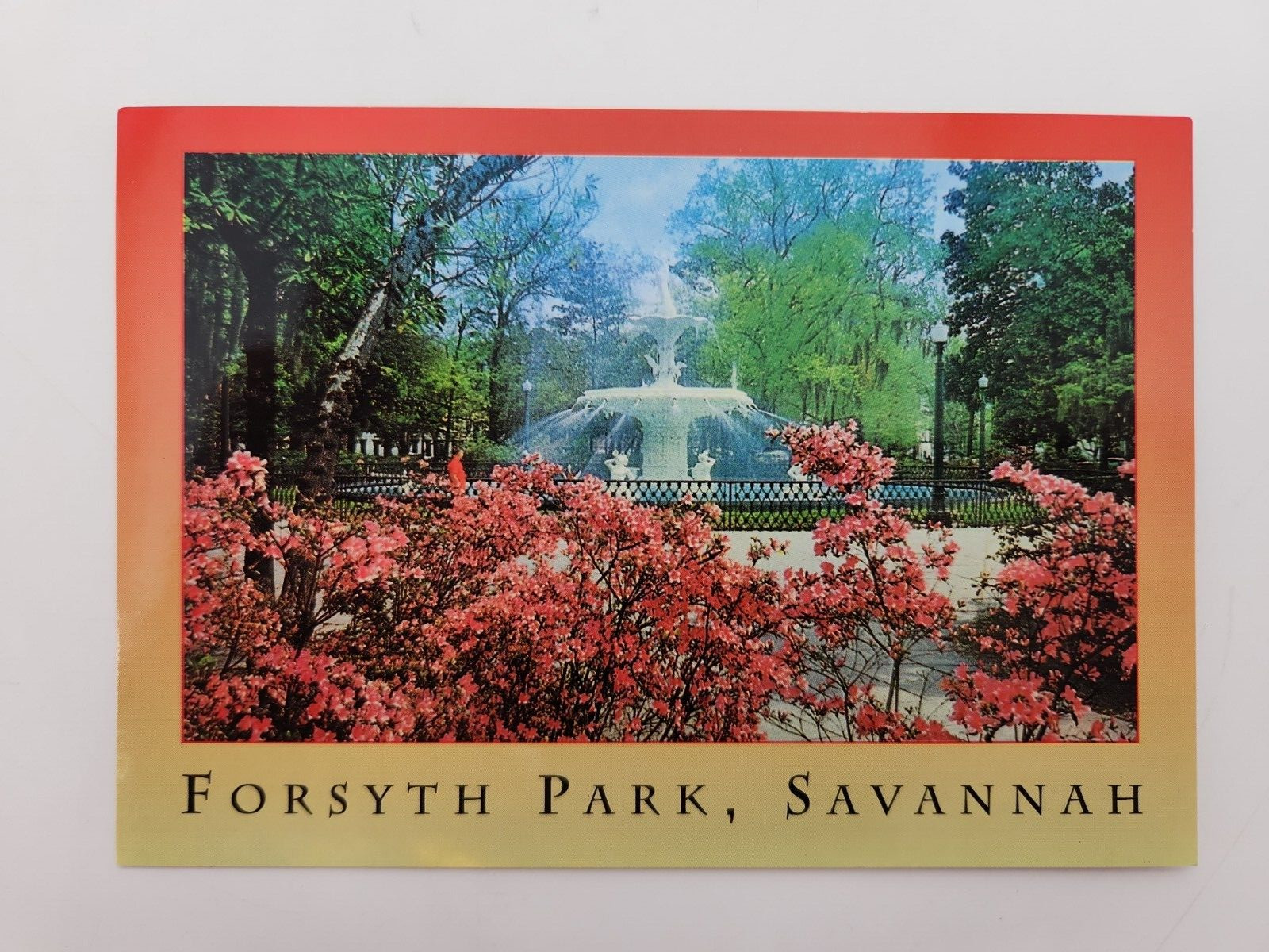 Postcard - Forsyth Park fountain- Savannah, Georgia 4x6 Unused