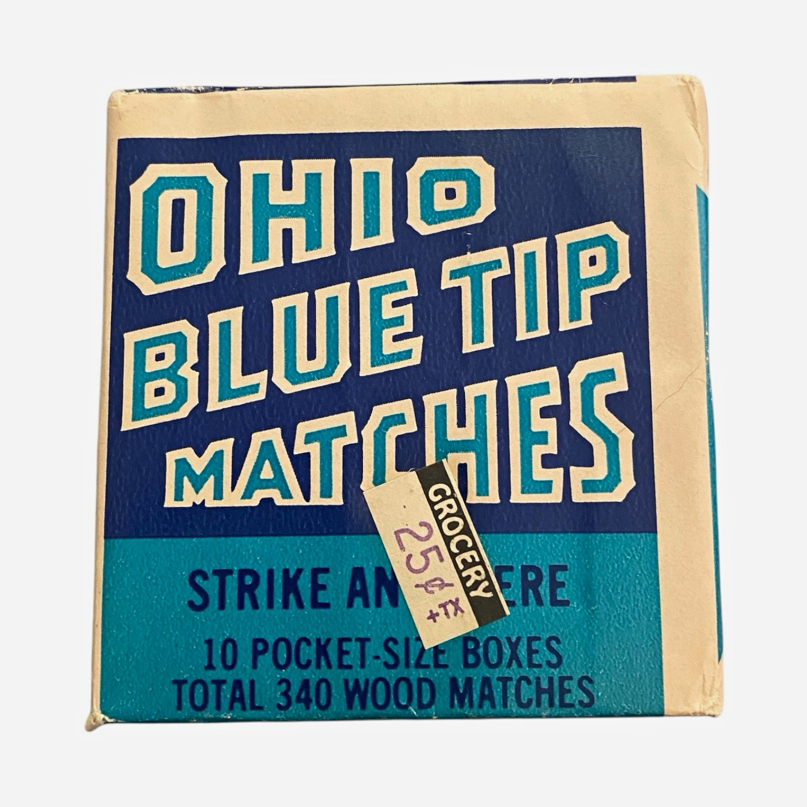 NOS  Ohio Blue Tip Wood Matches 10 Pocket Size Boxes 340 Matches Total 1976 