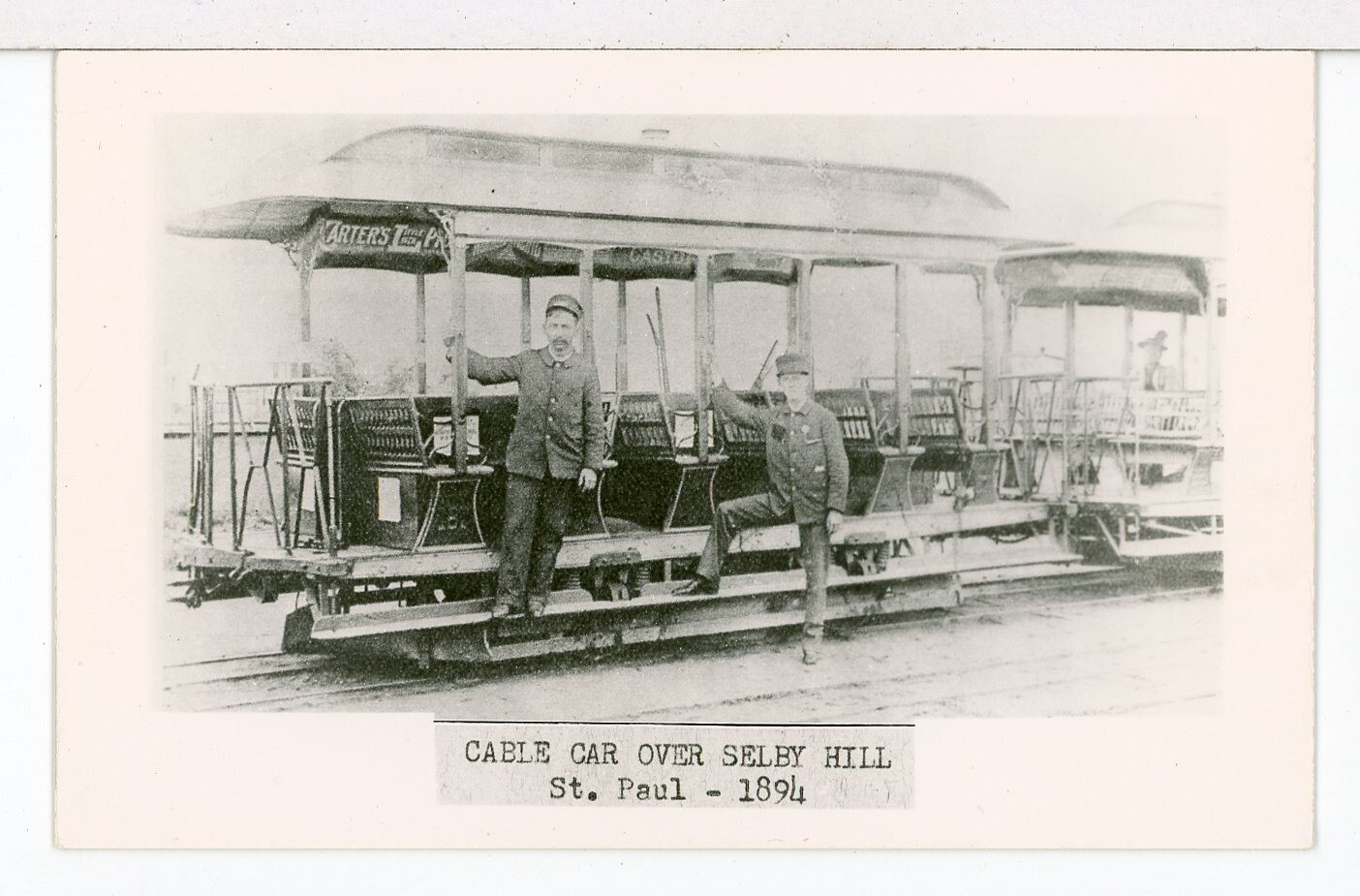 RPPC - Cable Car Over Seley Hill, St. Paul MN 1894 - This is a Reprint