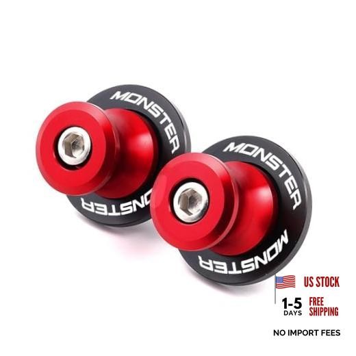 Fit For MONSTER 695 696 796 797 821 1200/S/R Swingarm Spool Slider Red Fit For MONSTER 695 696 796 797 821 1200/S/R Swingarm Spool Slider Red