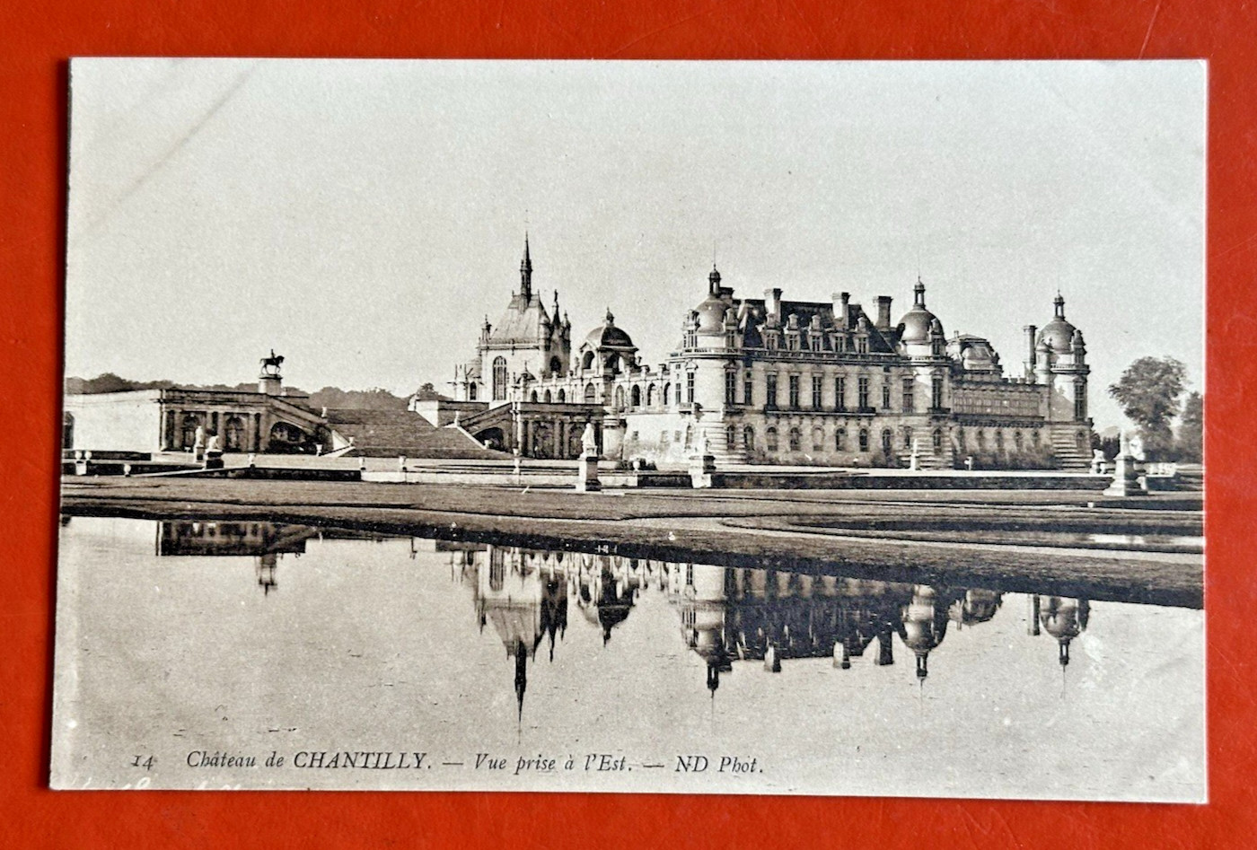 CHATEAU DE CHANTILLY FRANCE~1909 Antique Postcard~ VUE PRISE A L\'EST