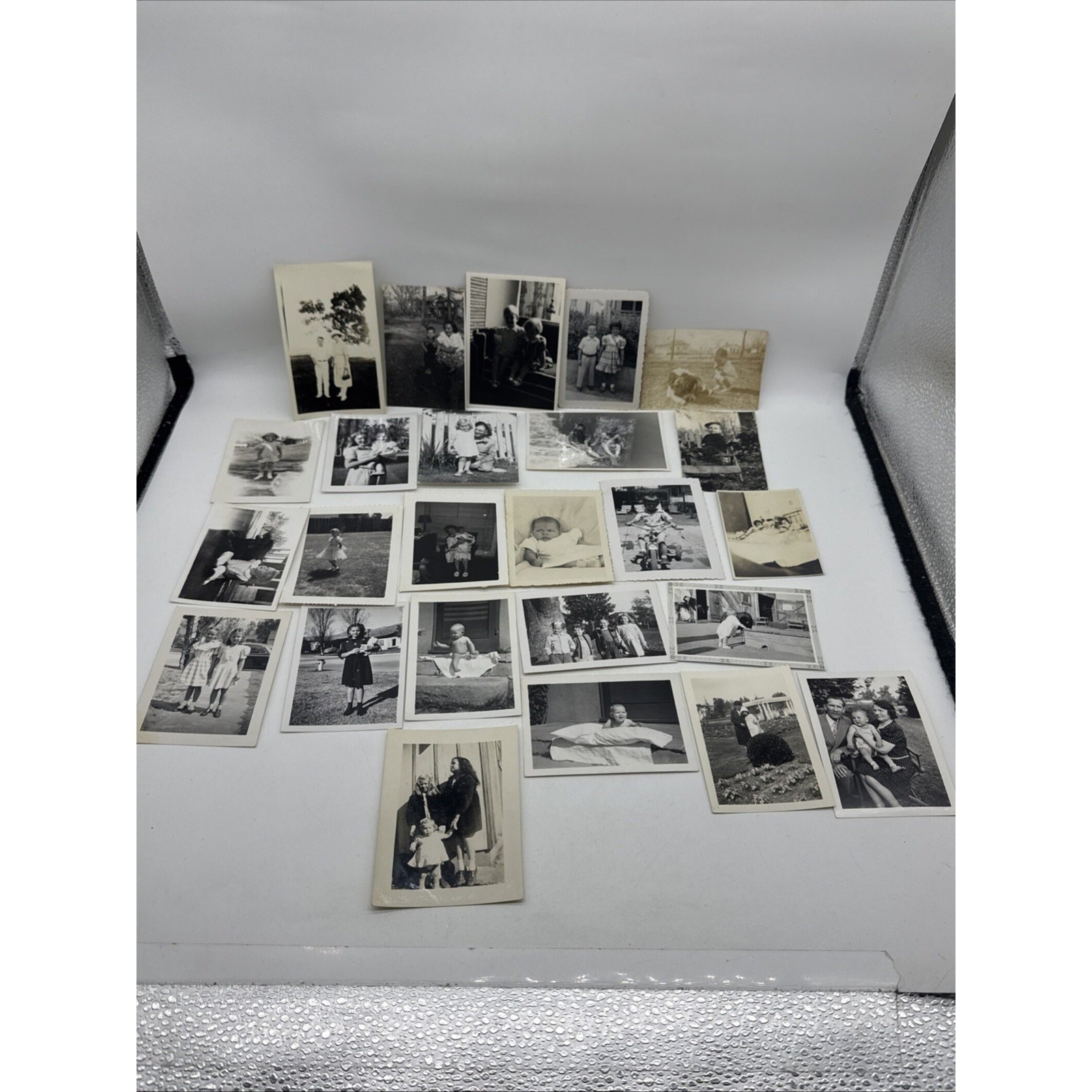 Lot of 25 VTG B&W Snapshots Original Random Found Old Photographs MCM