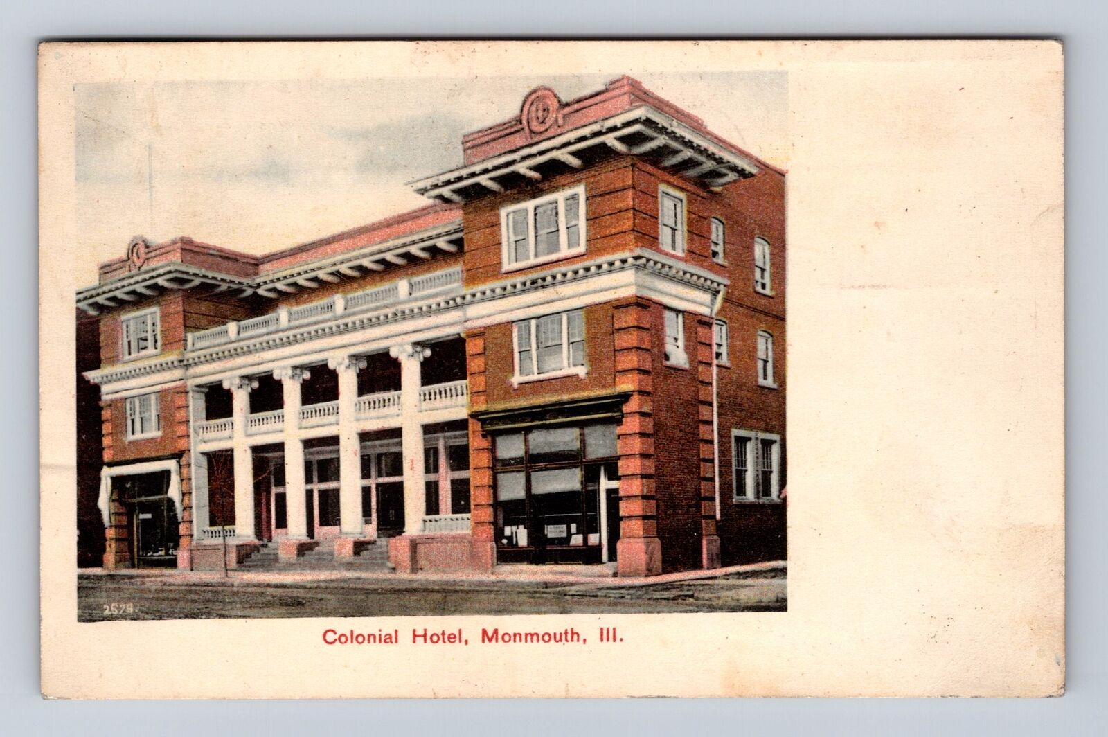 Monmouth IL-Illinois Colonial Hotel Advertising, Antique, Vintage c1908 Postcard