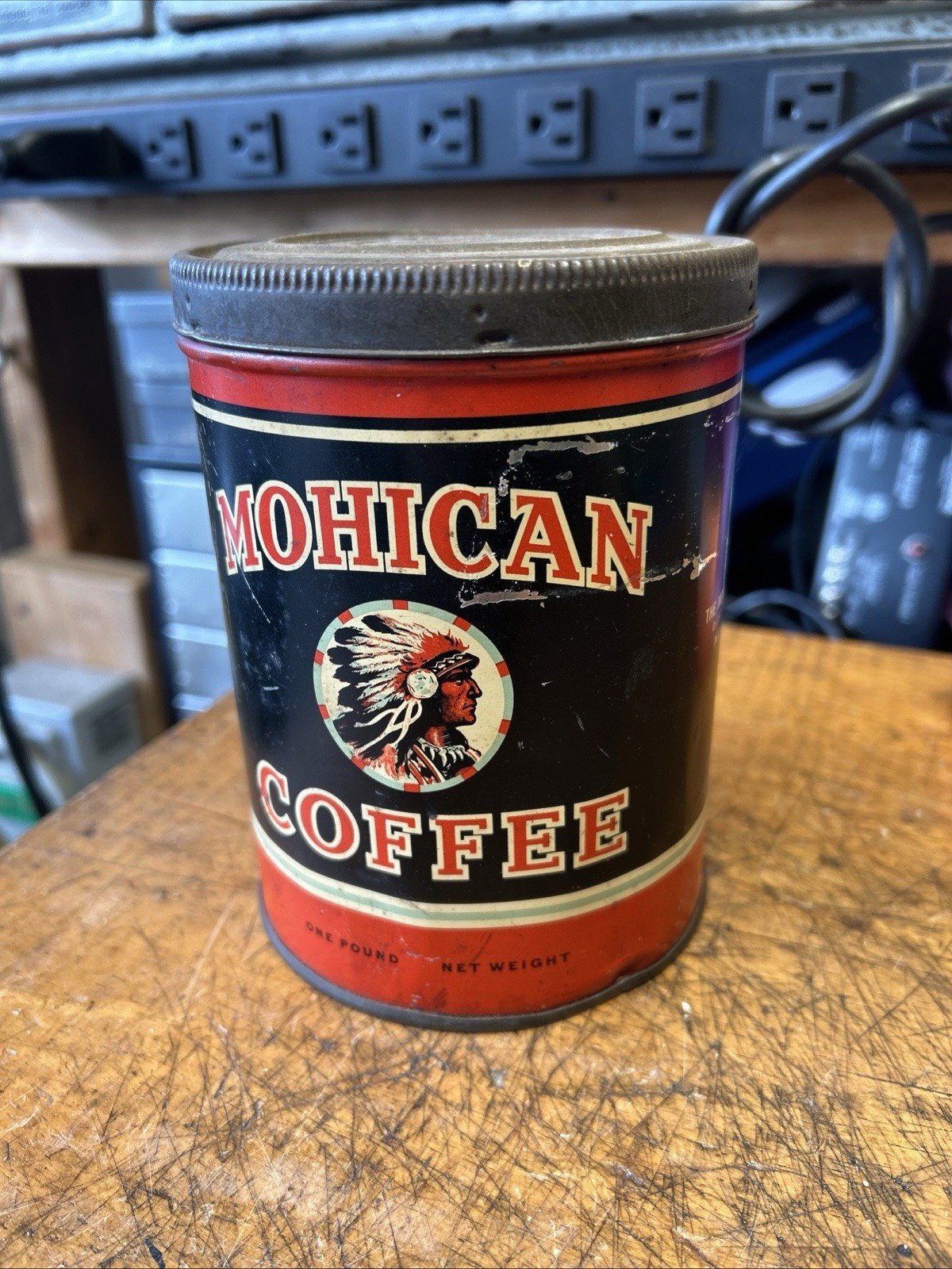 Mohican Coffee 1 lb Steel Cut Tin Can, The Mohican Company Distributors New York