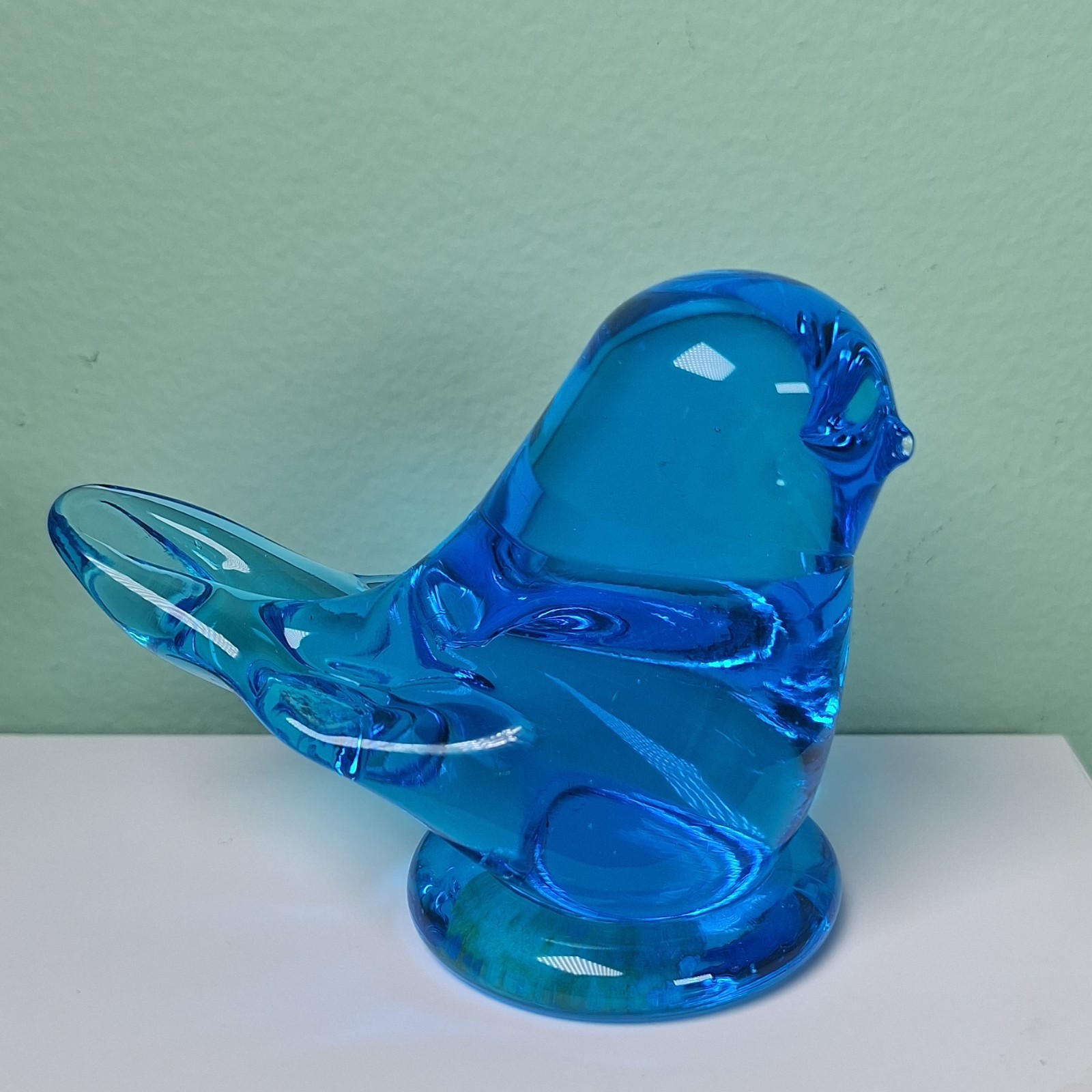 Glass Bluebird Figurine Decorative Glass Bird Species Collectible Home Decor