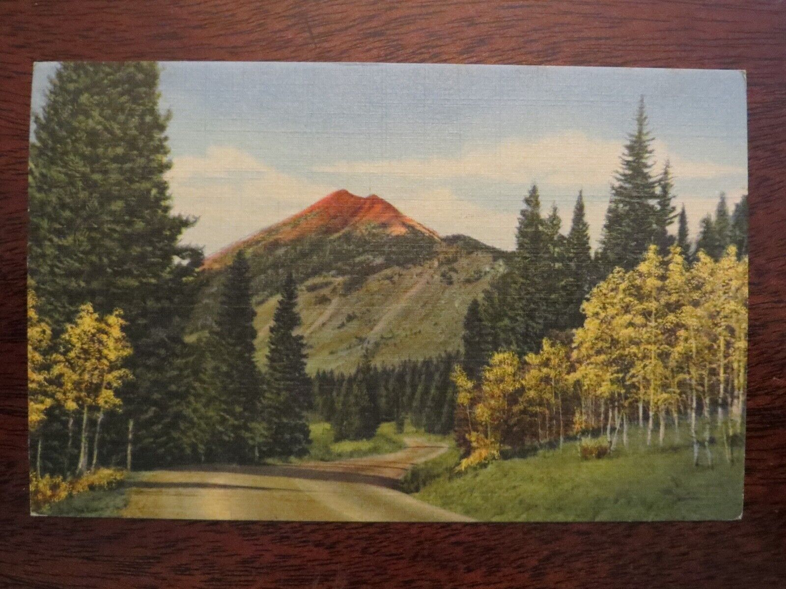 Vintage post card Red Mountain Colorade scenic drive U.S. 40 used posted 1949