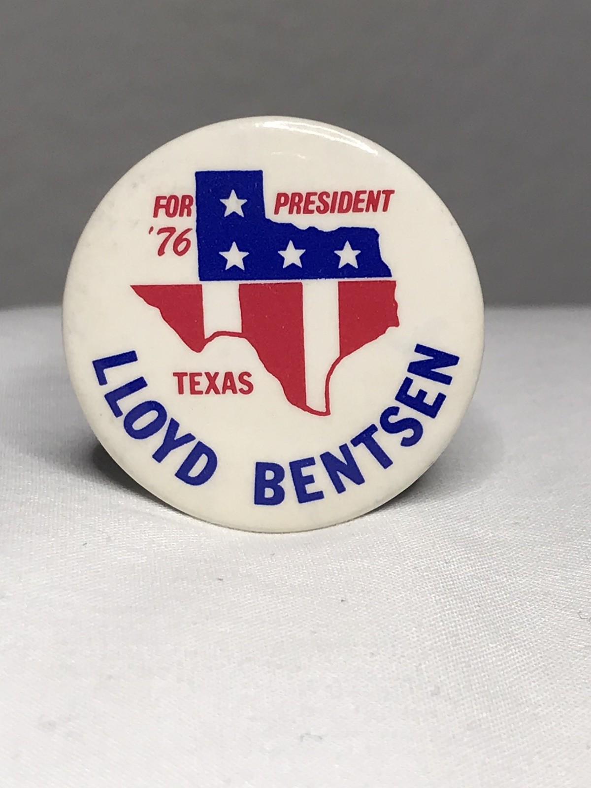 RARE Vintage 1976 Lloyd Bentsen Political Campaign Button Pin ~ Trimble Co