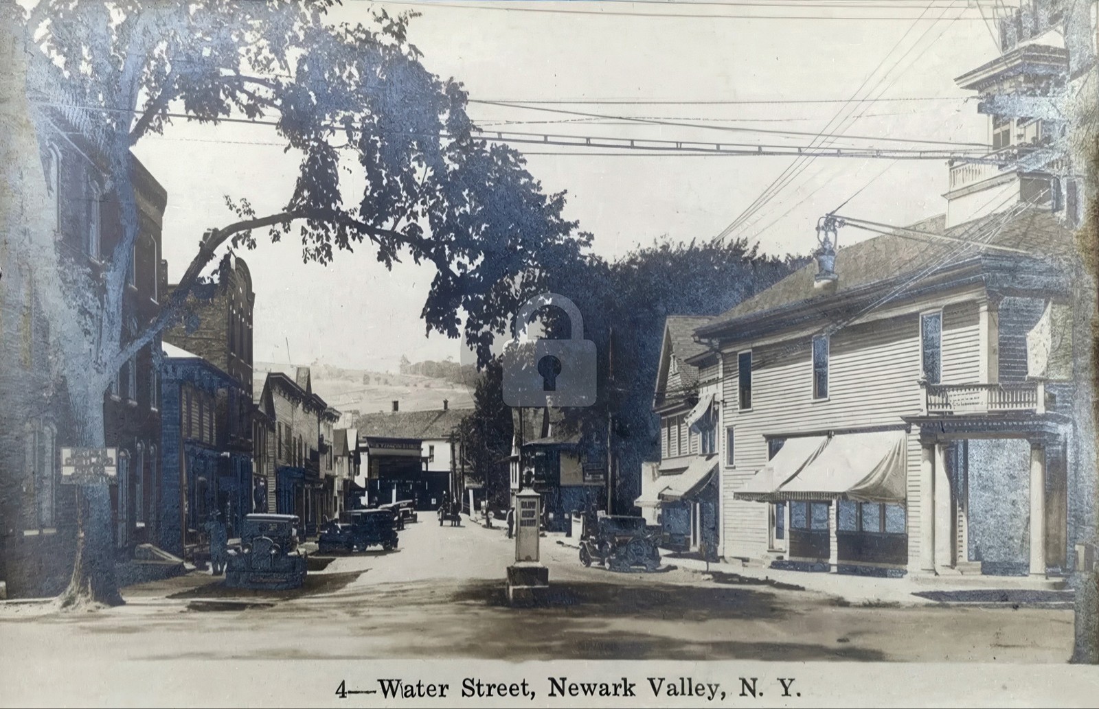 1932 Water Street Newark Valley NY New York RPPC Photo Postcard COPY