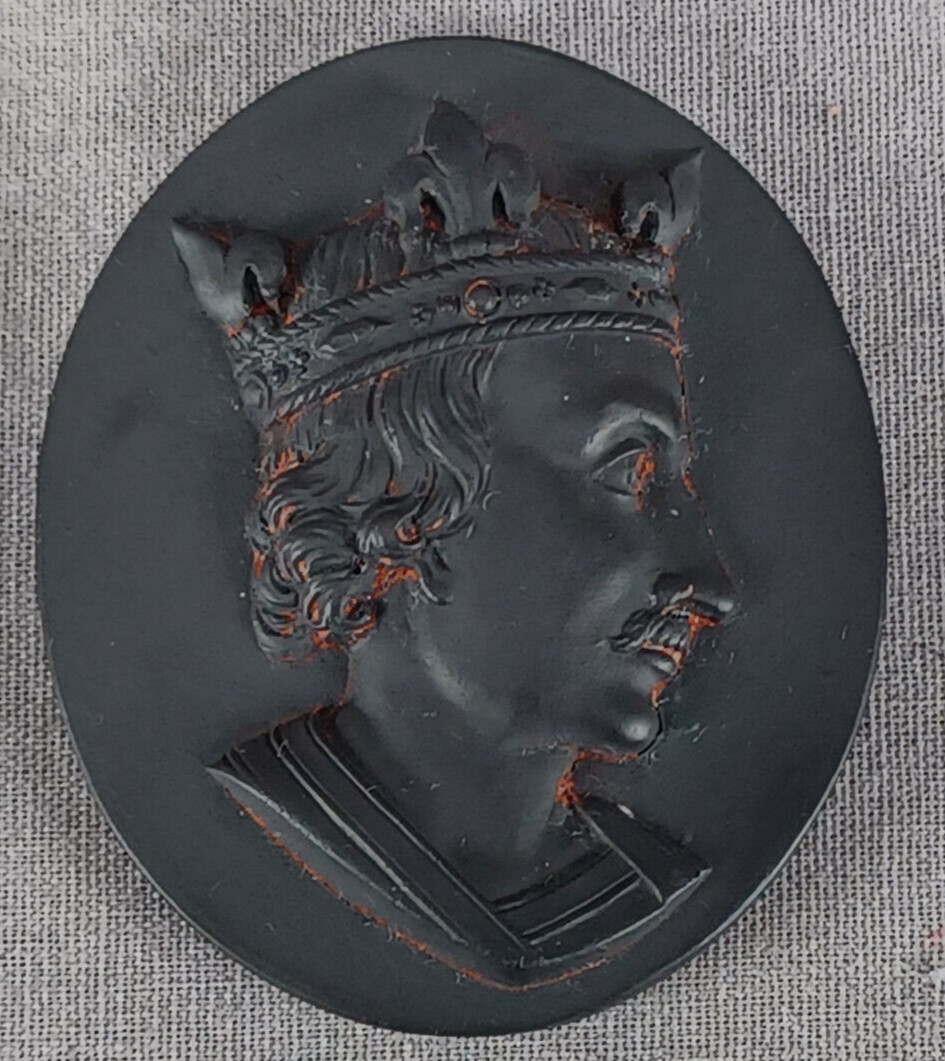 Wedgwood Henry I Black Basalt Portrait Medallion Plaque C.1780-1795