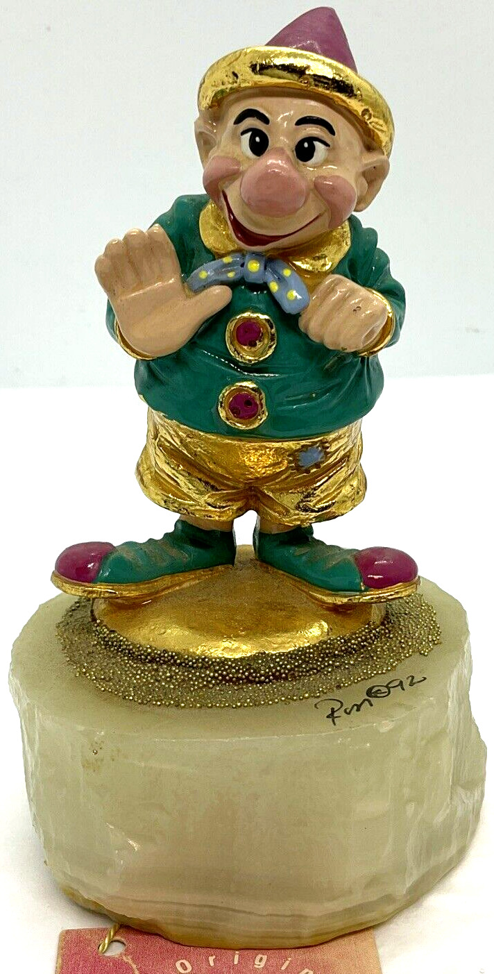 Vintage 1992 Ron Lees World of Clowns USA Circus Gold Plated Hand Painted Signed