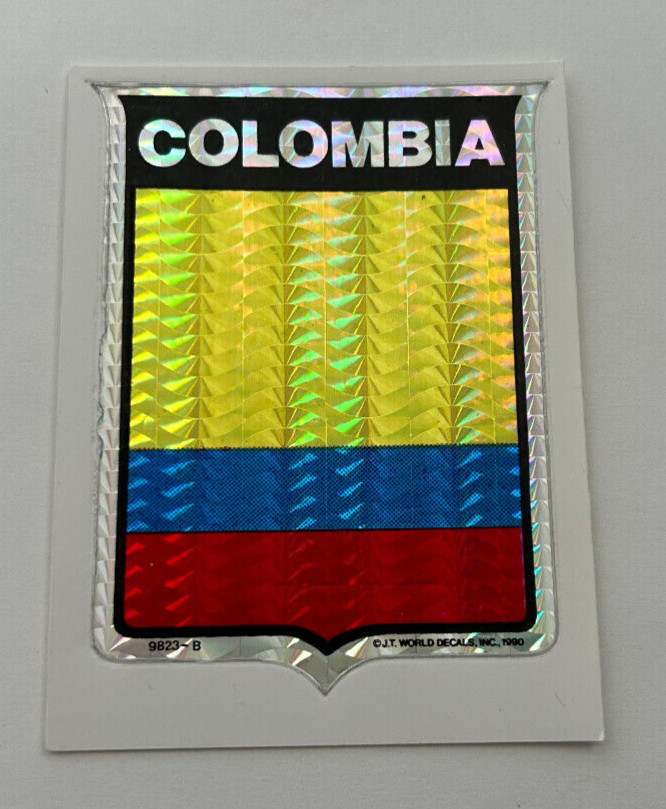 Colombia Shield Flag Reflective Decal Bumper Sticker Banderia