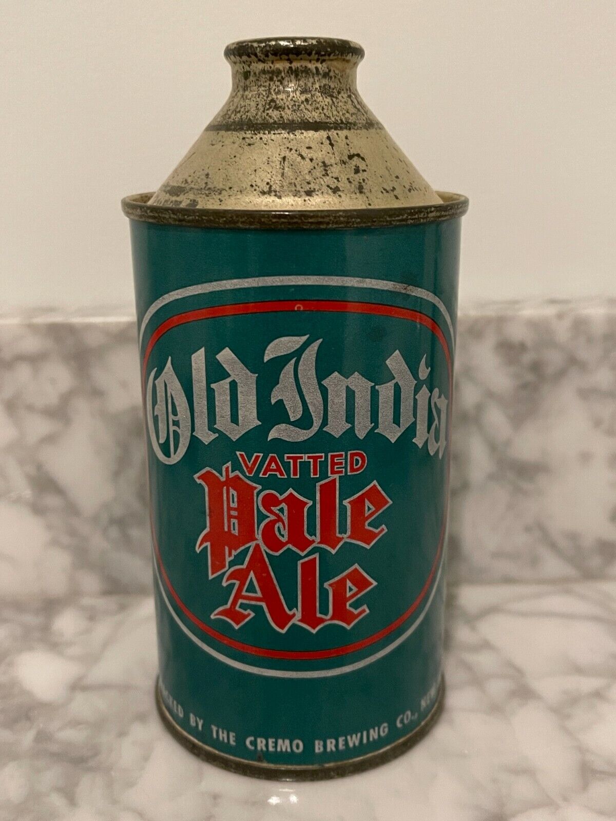 Old India Vatted Pale Ale Cone Top Beer Can, Cremo Brewing, New Britain, CT