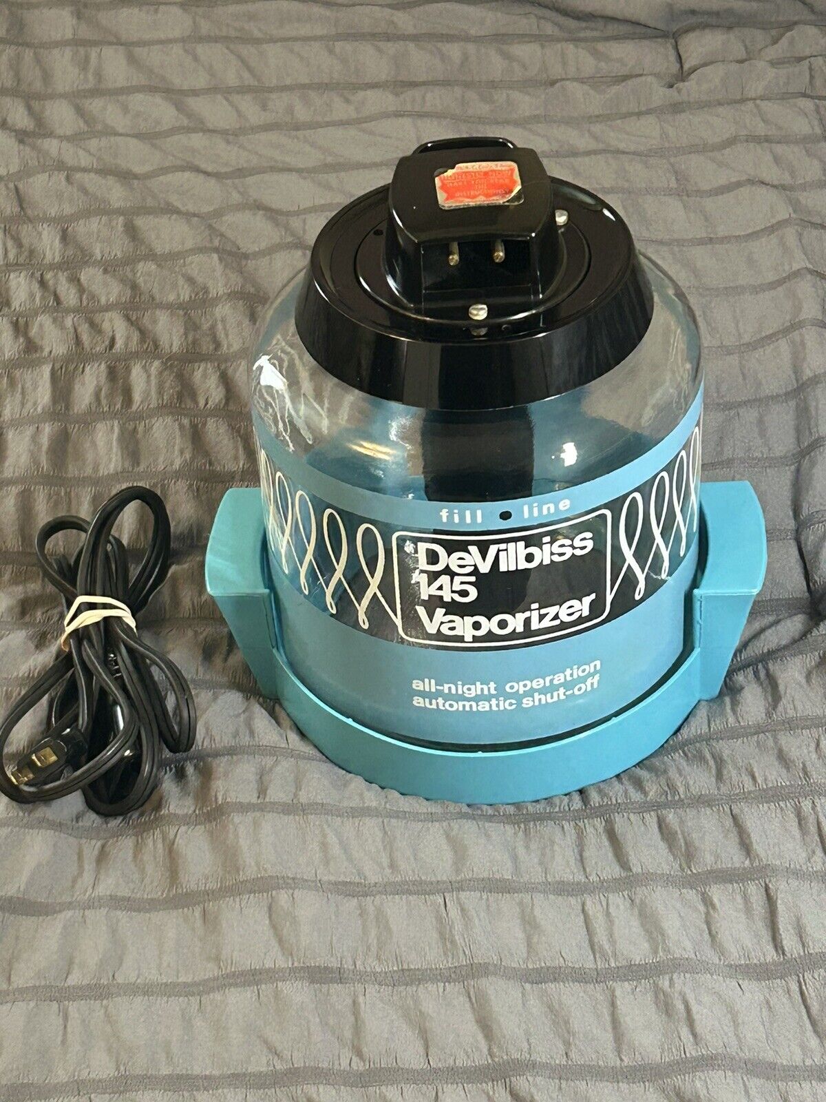 Vintage DeVilbiss Vaporizer-Humidifier #145 Turquoise Glass Working USA 1950s