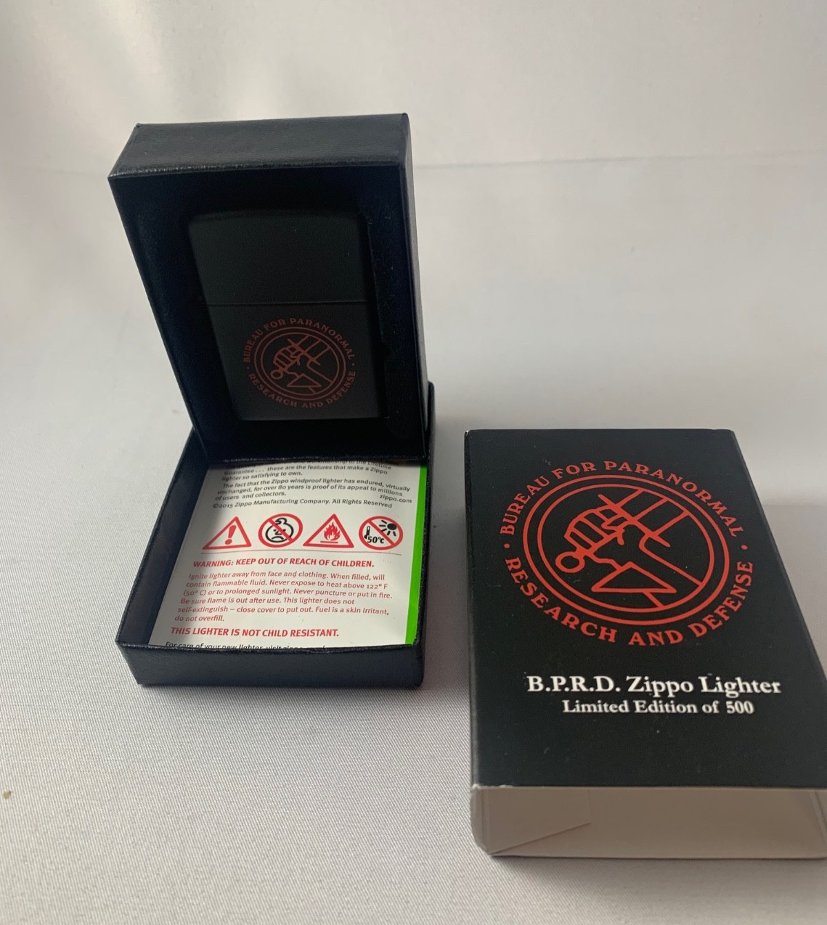BPRD Zippo Lighter - SDCC 2016 Limited to 500 Units- Brand New/Unstruck Hellboy BPRD Zippo Lighter - SDCC 2016 Limited to 500 Units- Brand New/Unstruck Hellboy