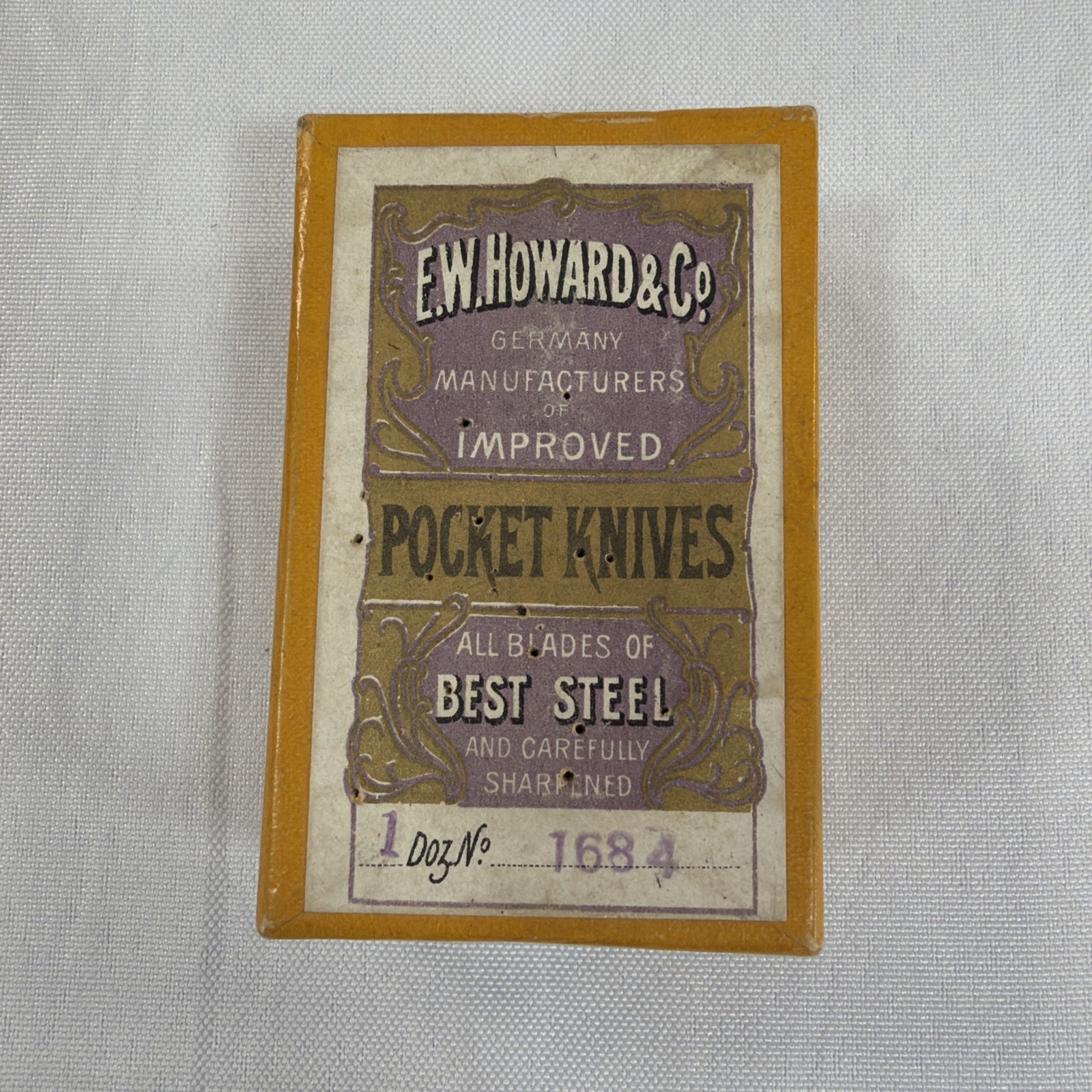 Antique E.W. Howard & Co Germany 1684 Pocket Knife 1 Dozen Dealer Box