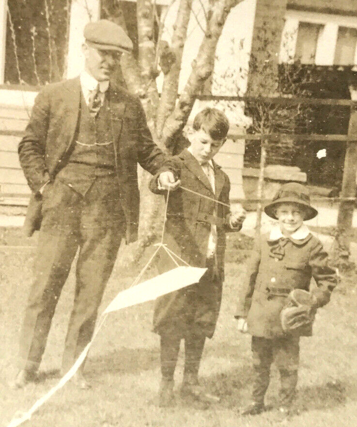 Antique RPPC Flying Kite Baseball Glove Young Boys Man Pocket Watch Homes #10