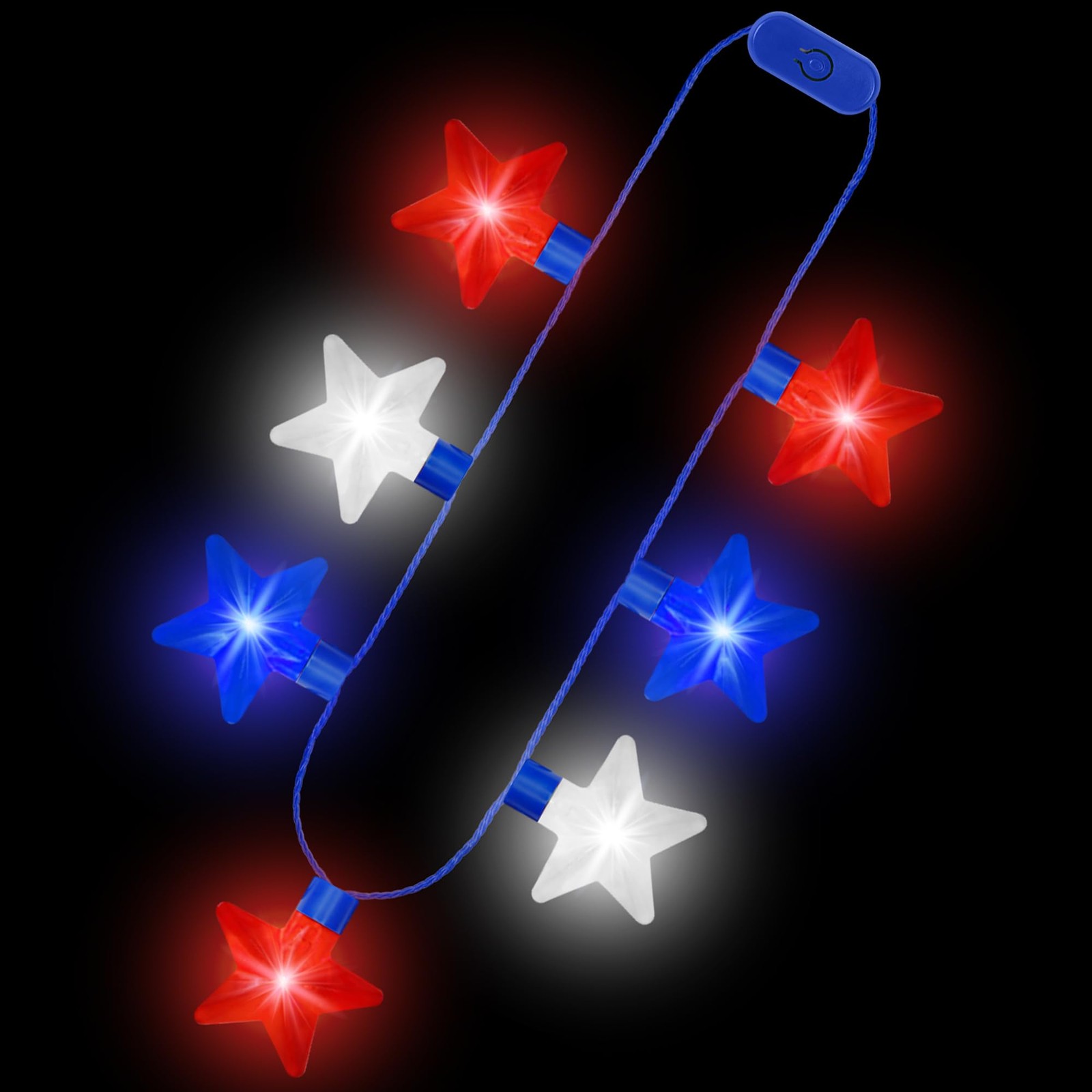 8PCS 4th of July Necklaces, Fourth of July Light up Necklace Accessories, Pat...