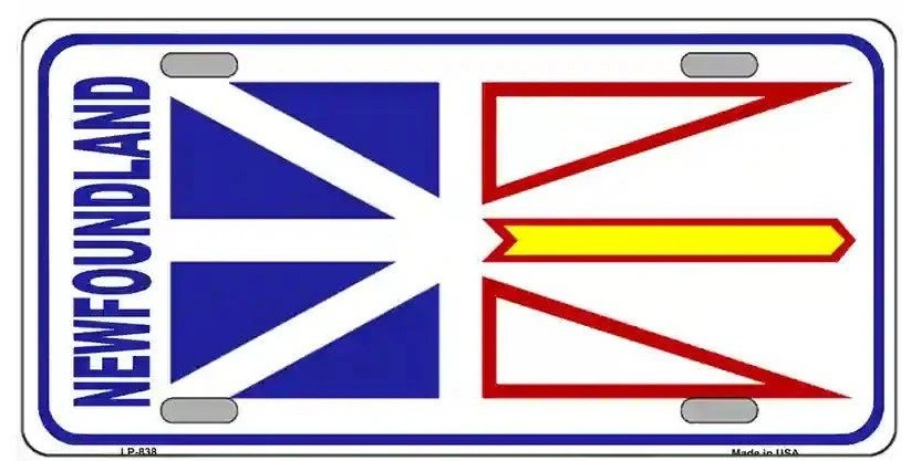 Newfoundland Flag Novelty Metal License Plate