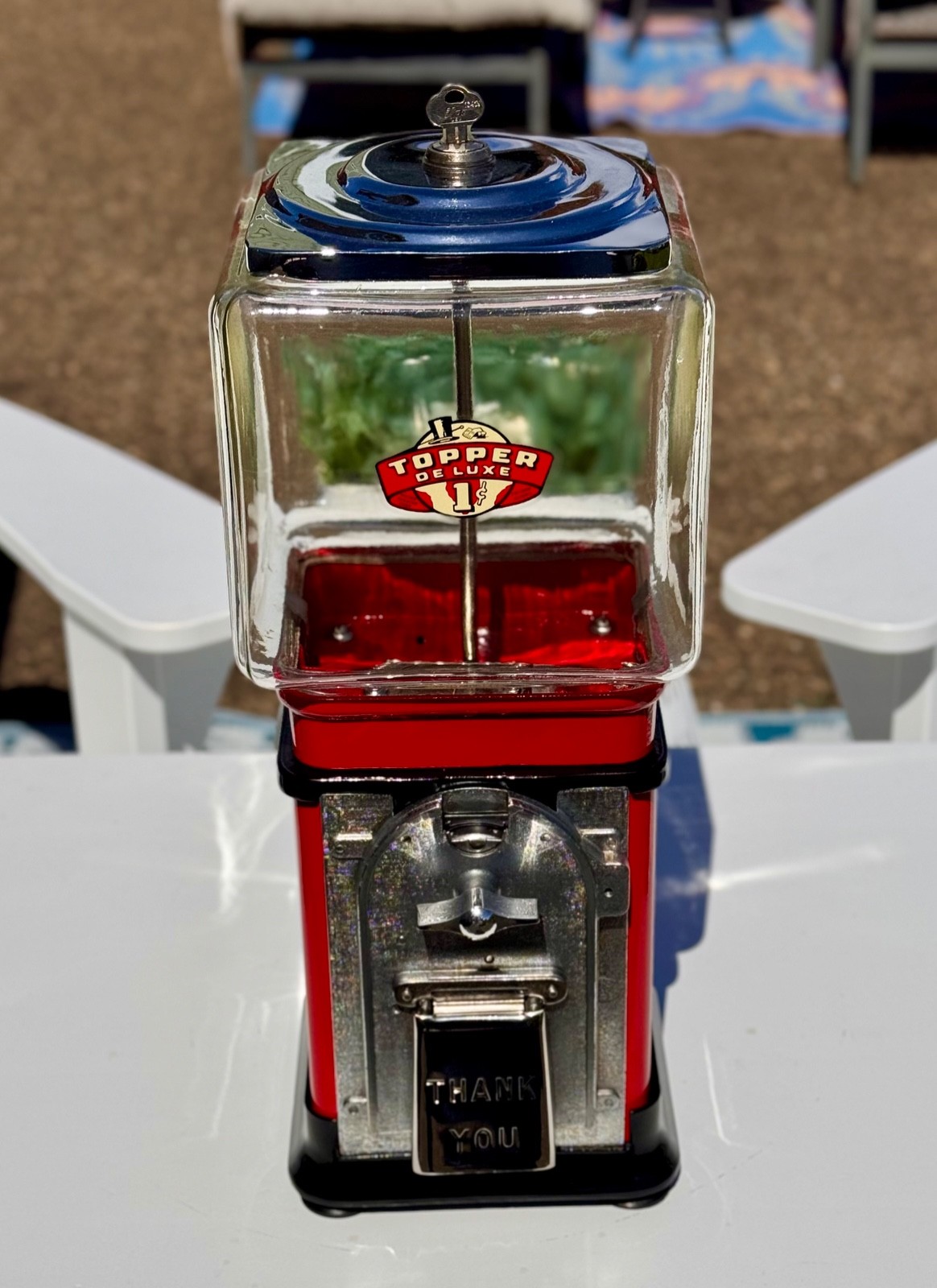 Rare 1950\'s Victor Topper Deluxe 1 Cent Deluxe Gumball Machine