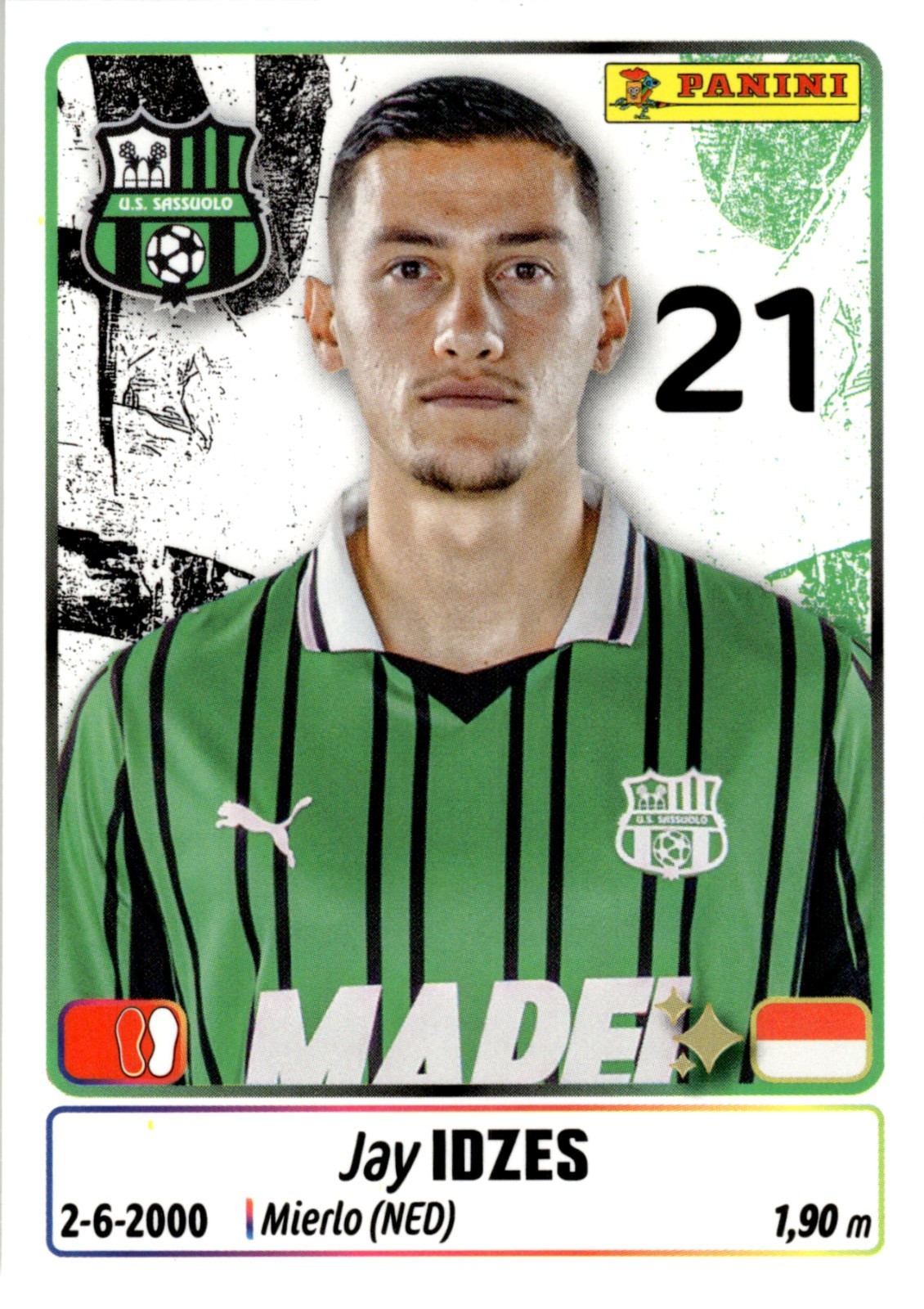 PANINI FOOTBALLERS 2025-26 2026 N.426 Jay Idzes Sassuolo