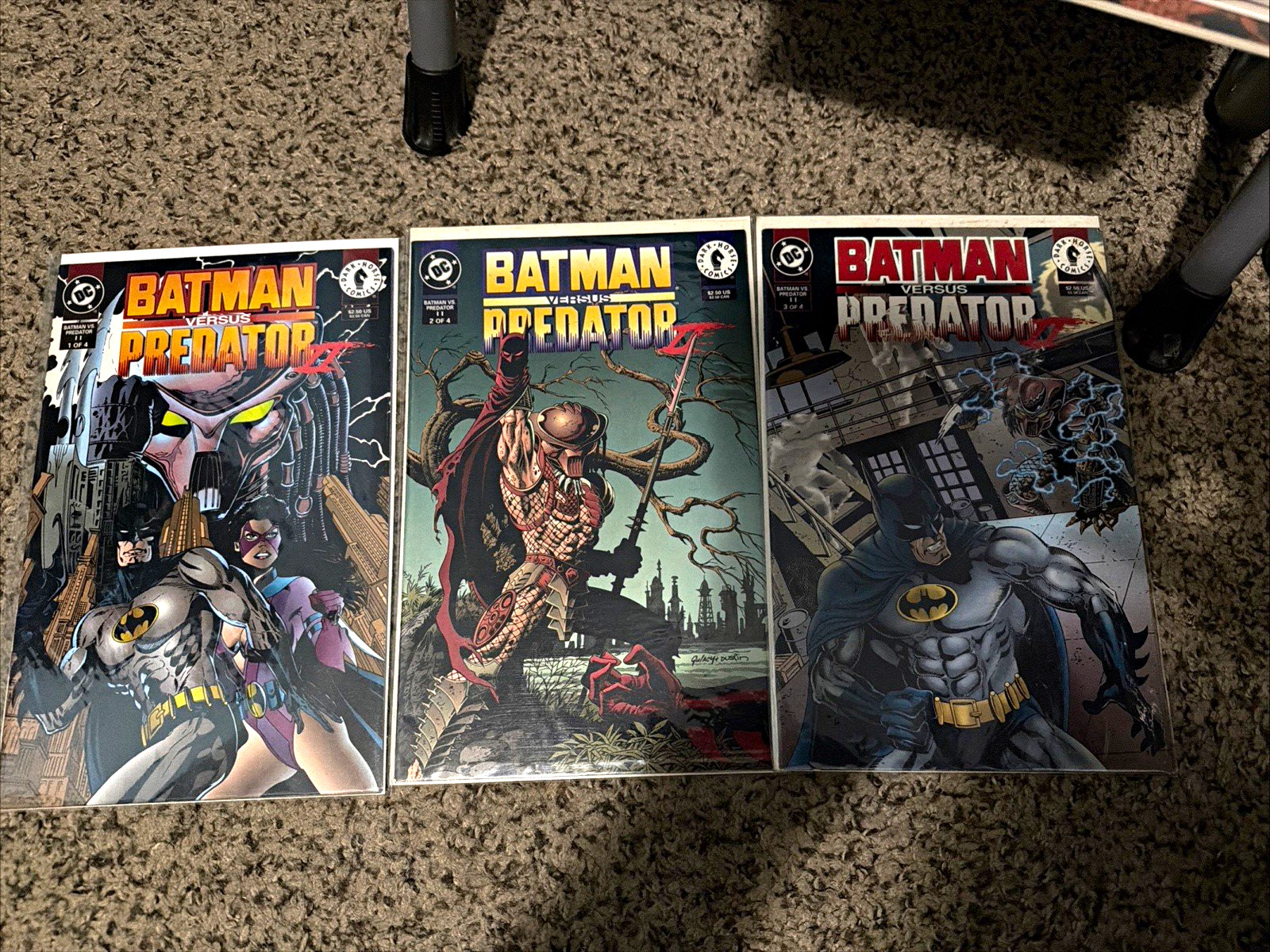 Dark Horse Batman Versus Predator II Comic Book Lot 1-3 Batman vs predator 2
