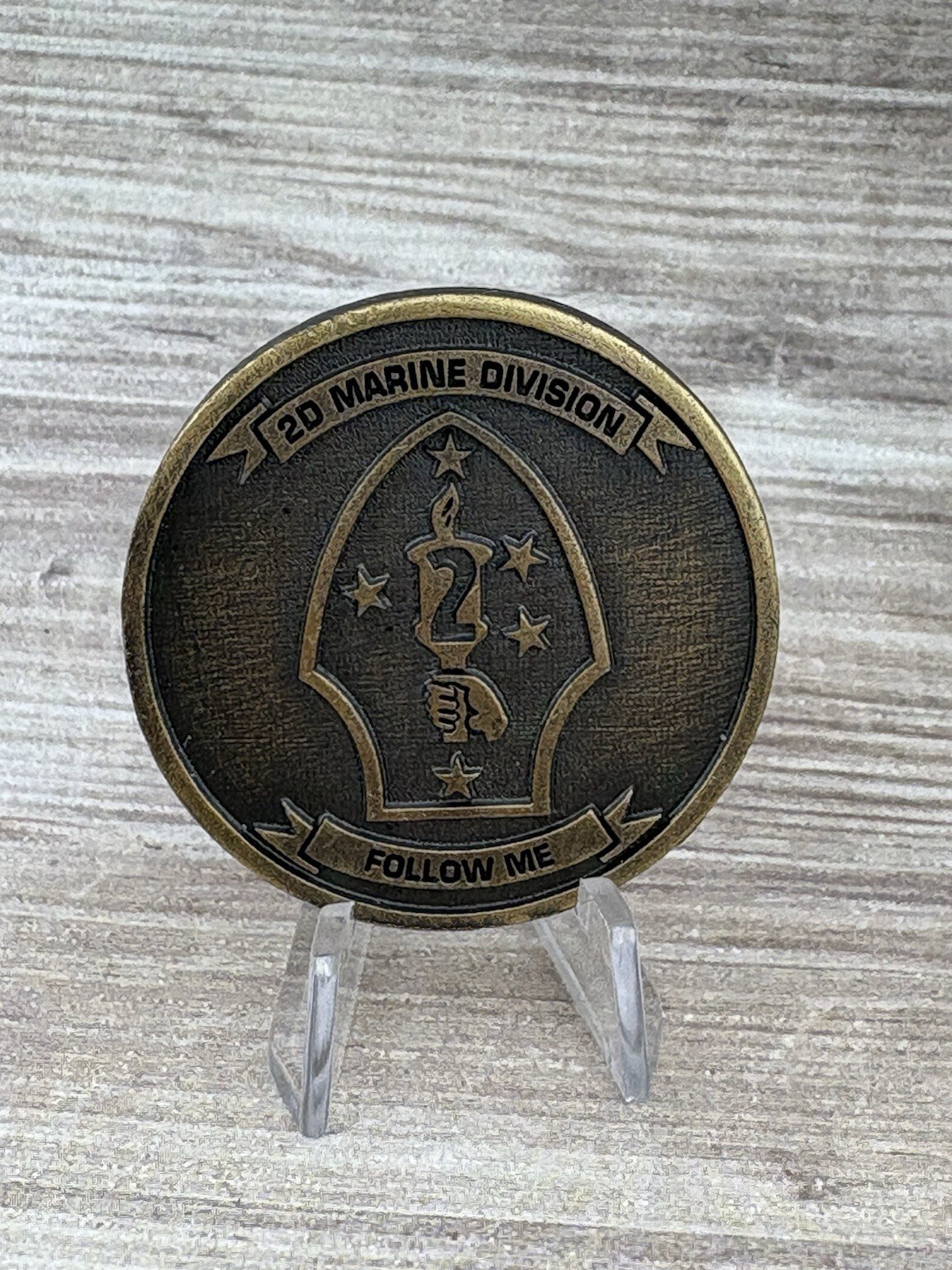 2D MARINE DIVISION SGTMAJ CHALLENGE COIN RARE 1ST GEN CORPS MAR DIV USMC