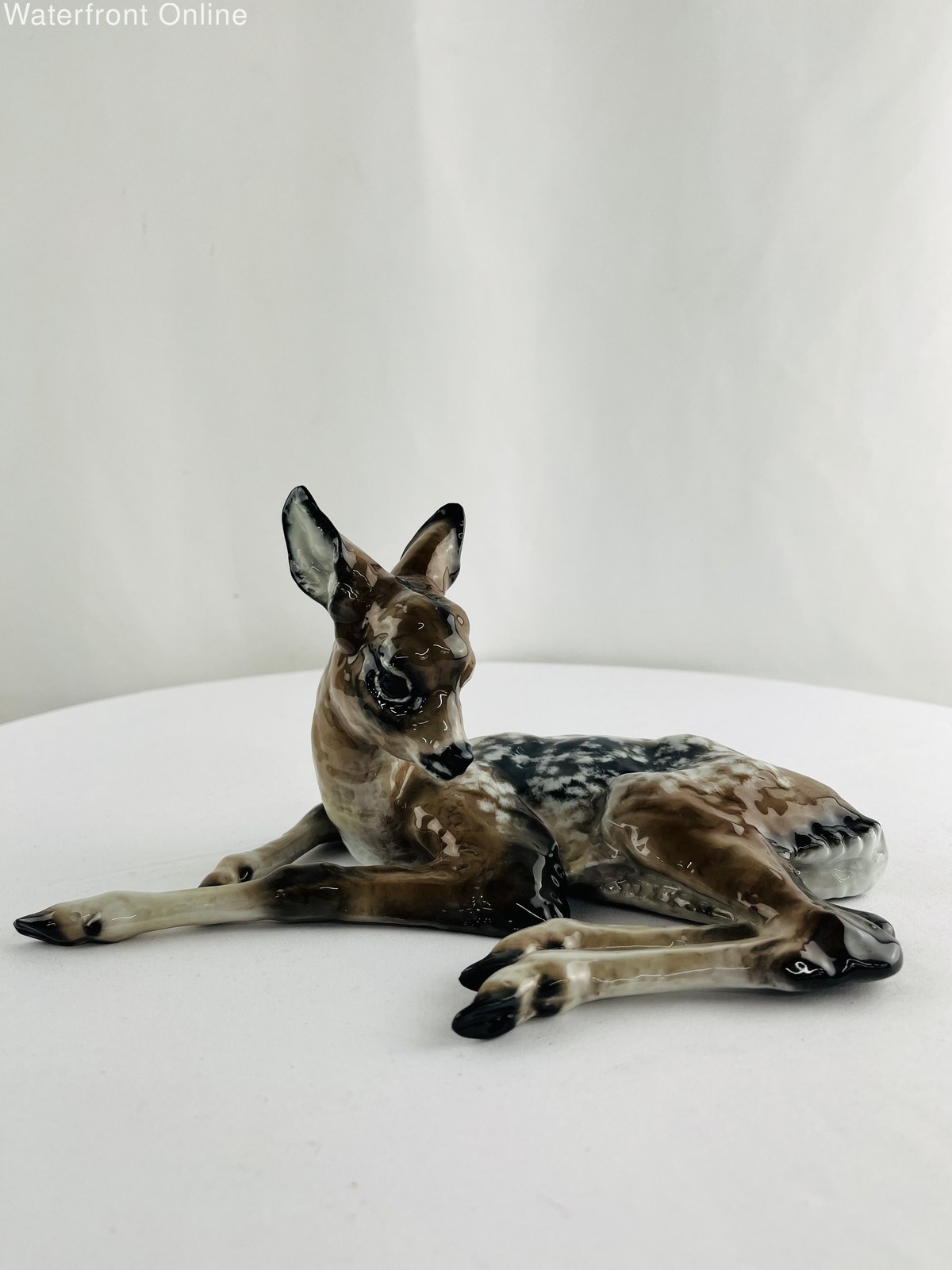 Rosenthal Germany Reclining Fawn Figurine Prof. Fritz Heidenreich Design Decor