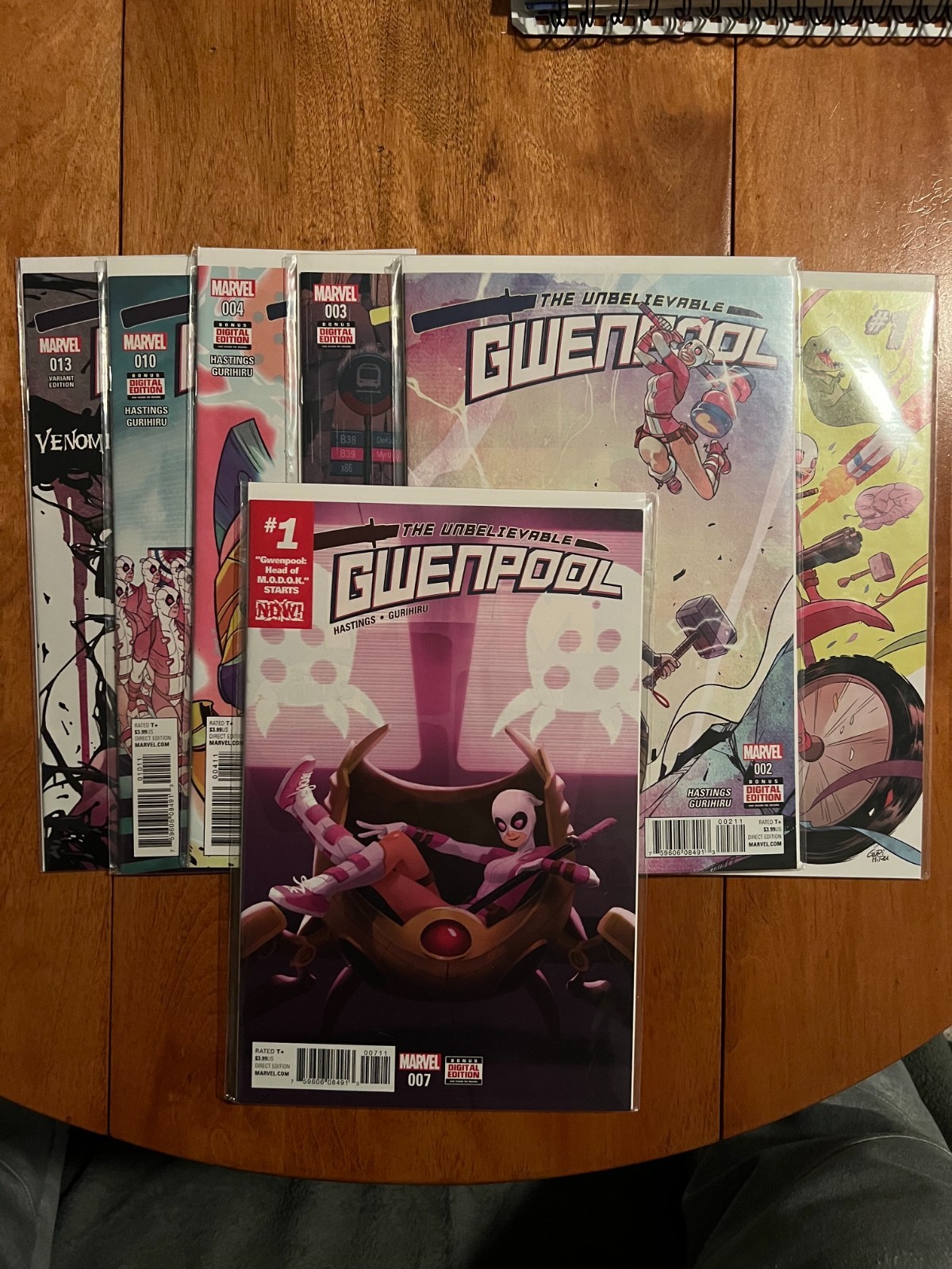 The Unbelievable Gwenpool (2016) #1A, 2A, 3A, 4A, 7A, 10, & 13B