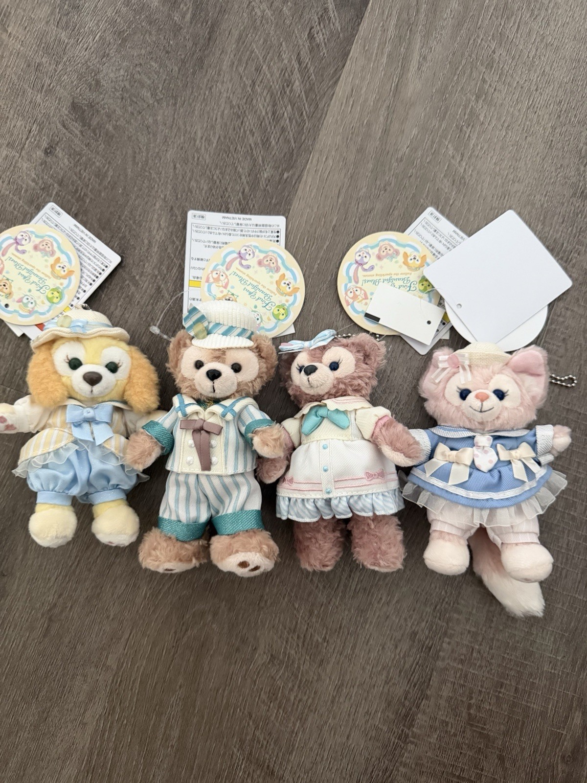 New Tokyo DisneySea Duffy Friends Find Your Beautiful Blues Plush Keychain Set
