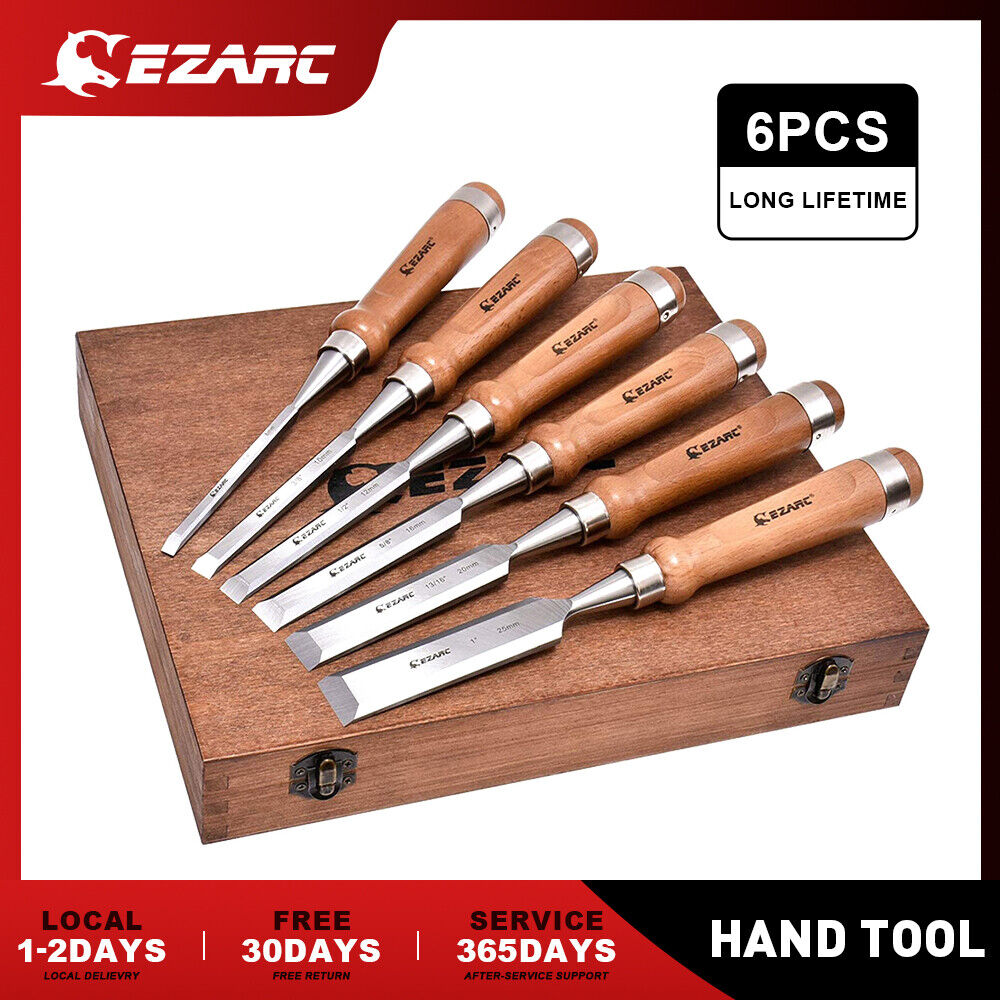 EZARC Wood Carving Hand Chisel Tool Set Professional Woodworking Gouges Steel US