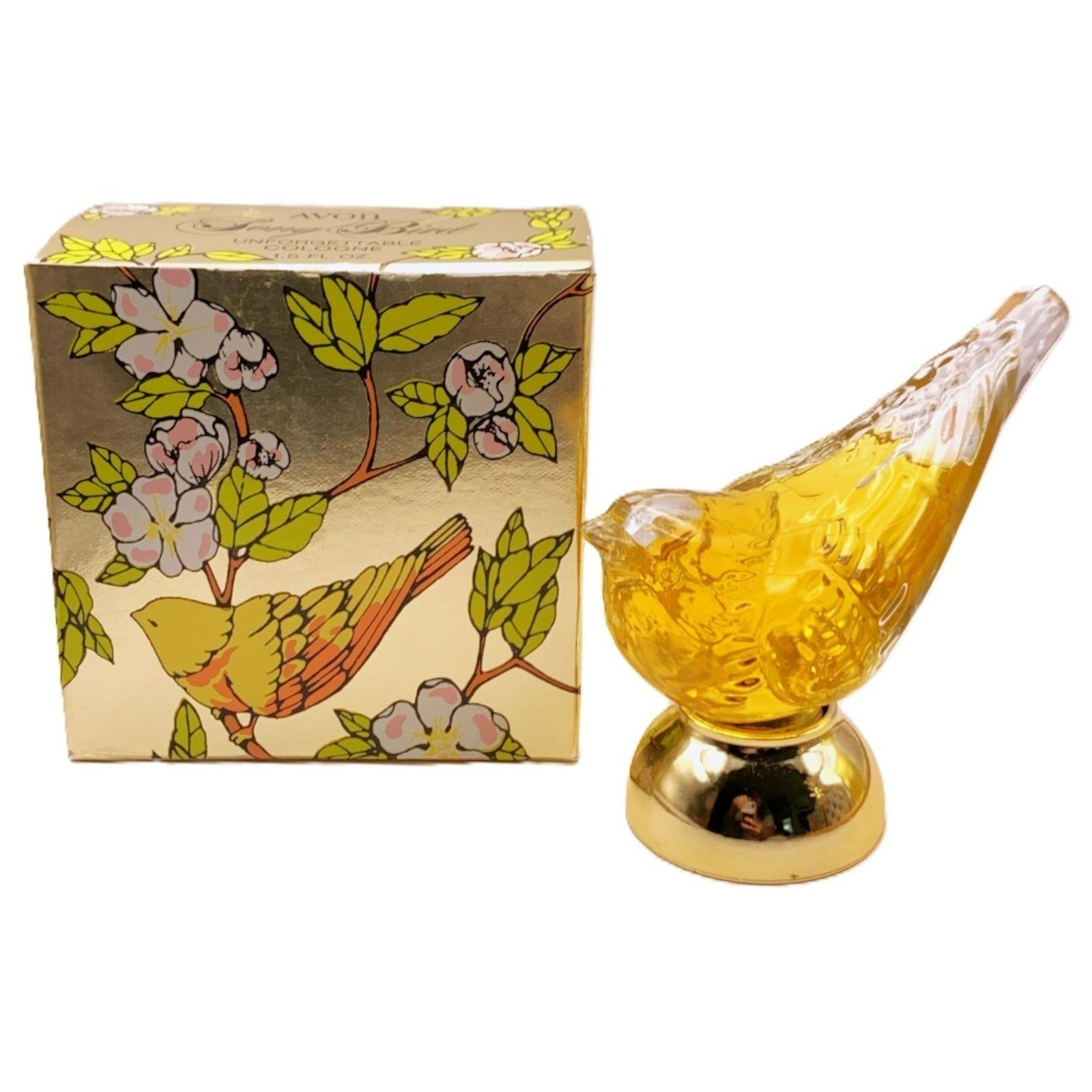 Vtg Avon Song Bird Bottle Cotillion Fragrance Cologne New Old Stock Unused, Box