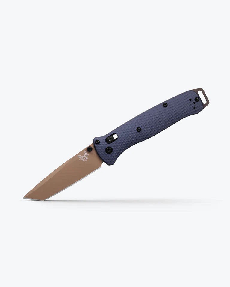 Benchmade Bailout 537FE-02 Crater Blue Aluminum CPM-M4 FDE Blade Folding Knife
