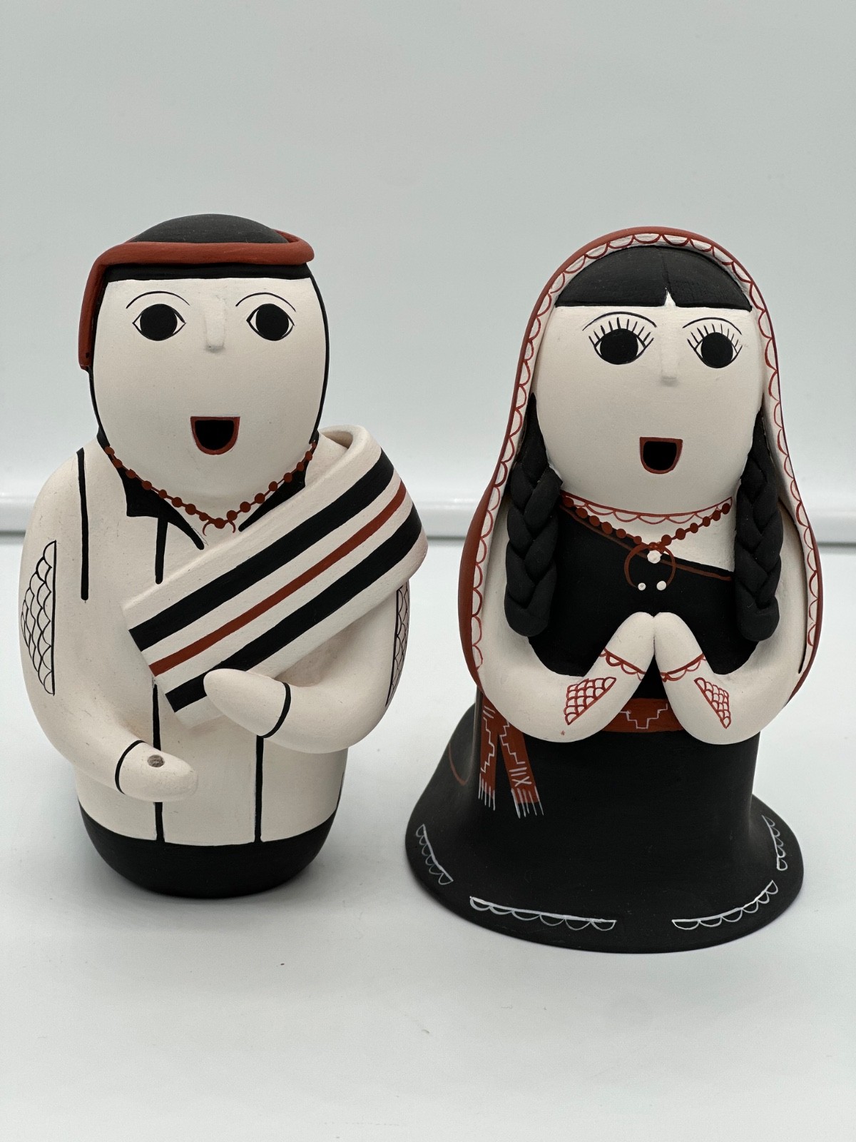 Exquisite Native American 11-Piece Vangie Suina Nativity Set