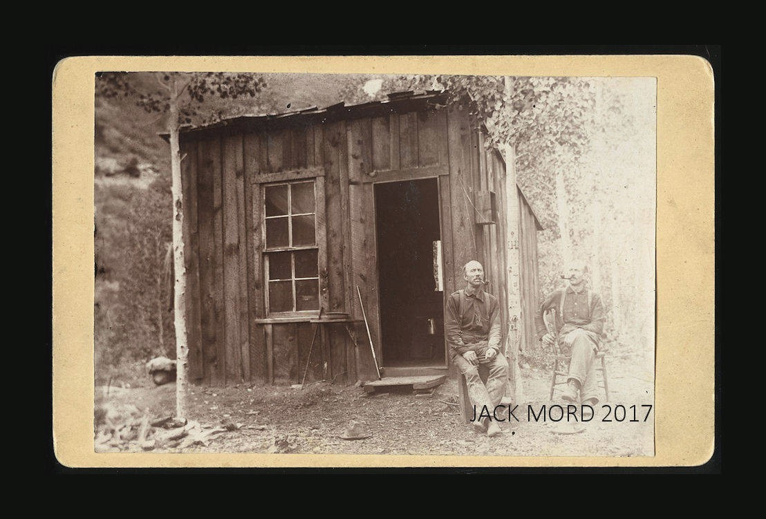 Colorado Mountain Man BOUDOIR CARD / Trick Double Exposure Cabinet Card Photo