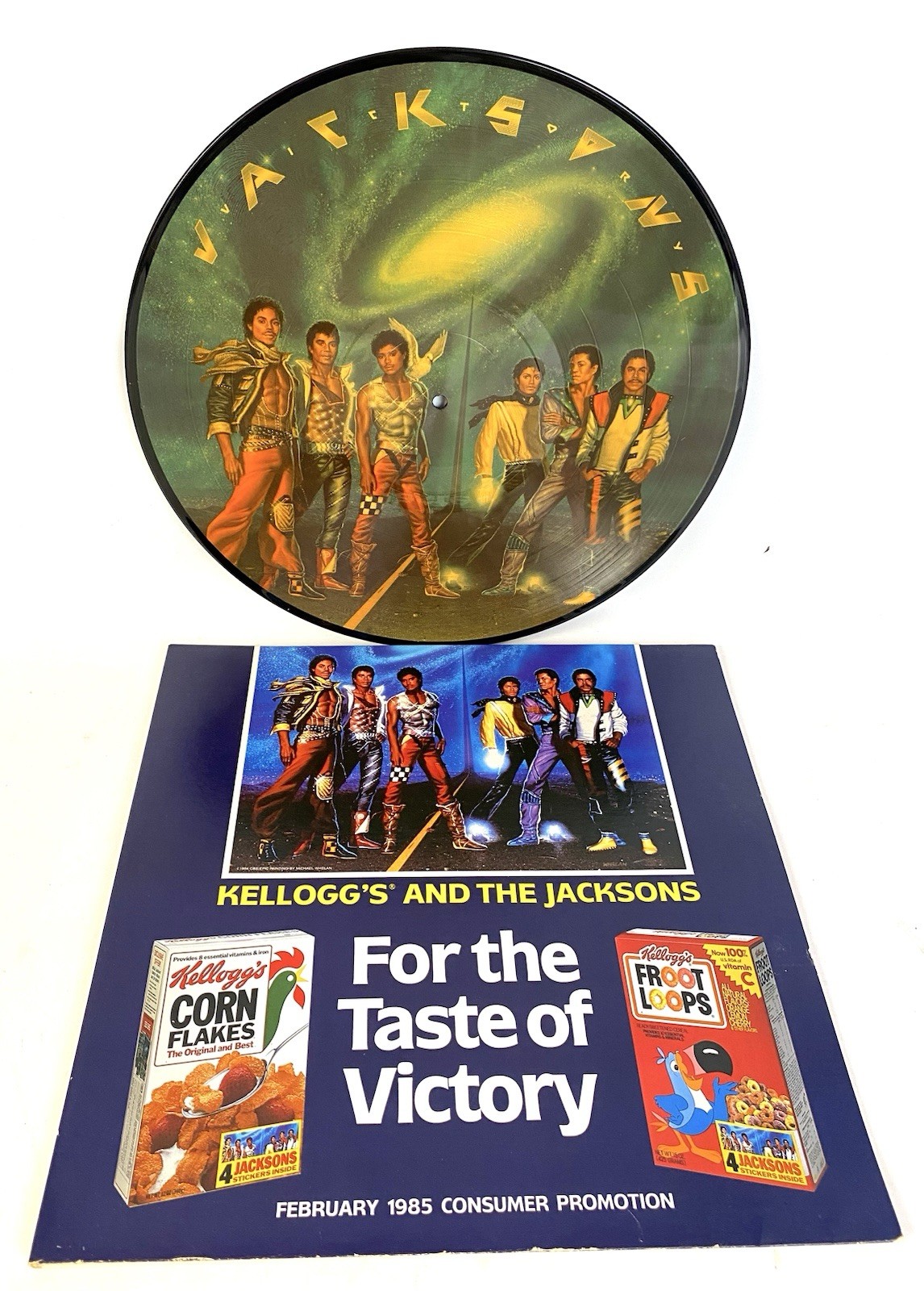 RARE Vintage 1985 Kellogg’s Cereal Jackson’s Consumer Promotional Picture Record