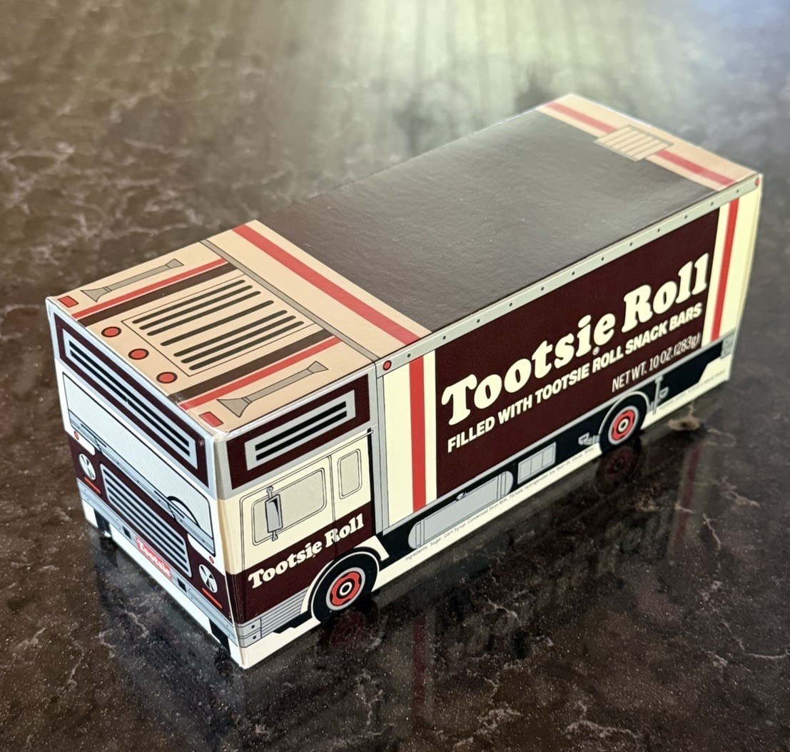 Vintage 1996 Tootsie Roll Snack Bars Delivery Truck Candy Box - RARE FIND