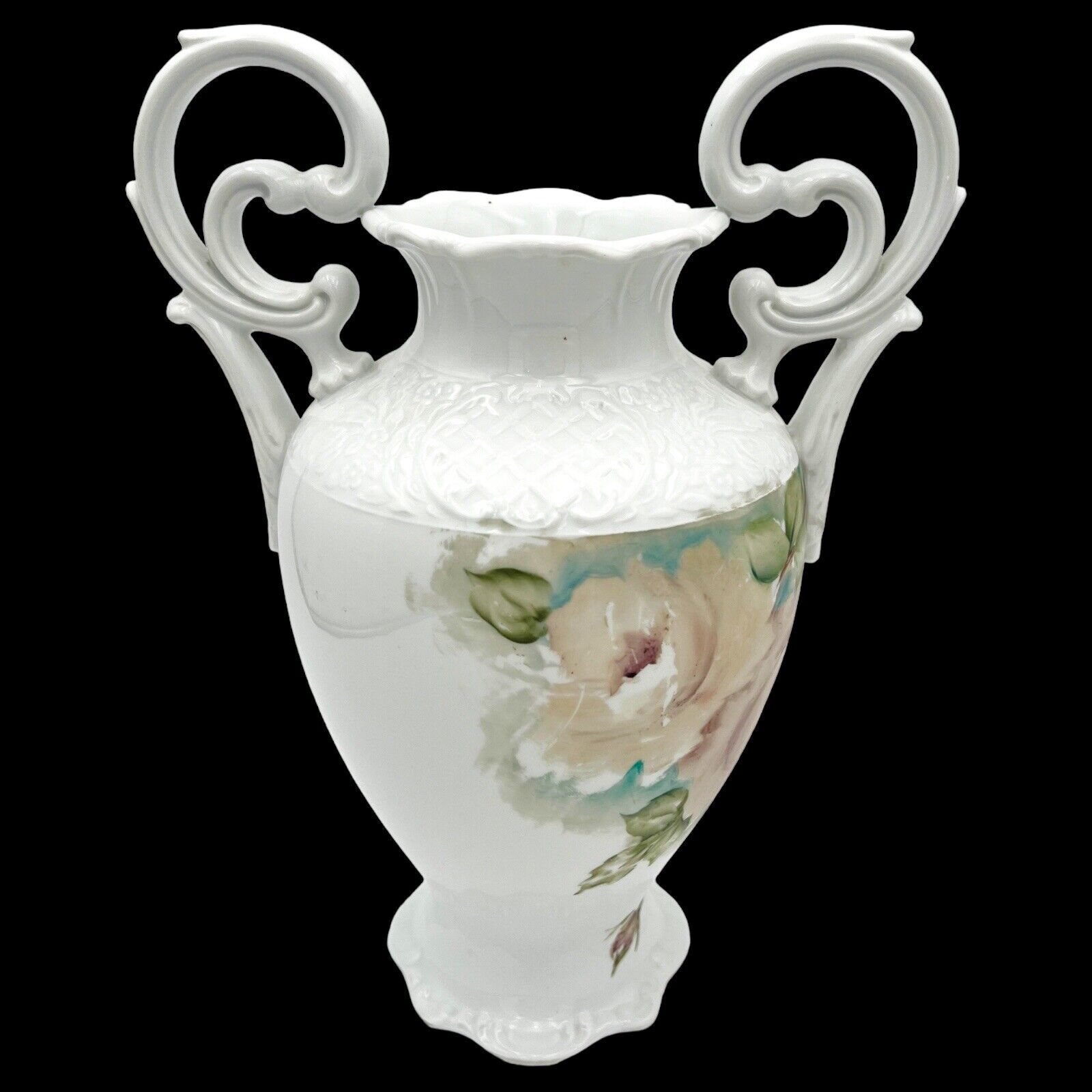 VTG 1960s Carl Schumann Porcelain Factory Germany VASE Hand Painted Roses 14\