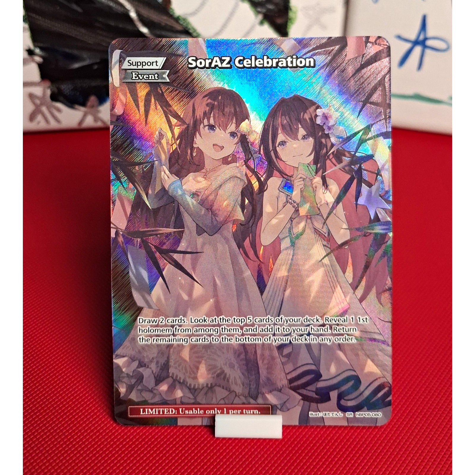 SorAZ Celebration SR hBP05-080 Hololive Summer Hologram Extra Booster English