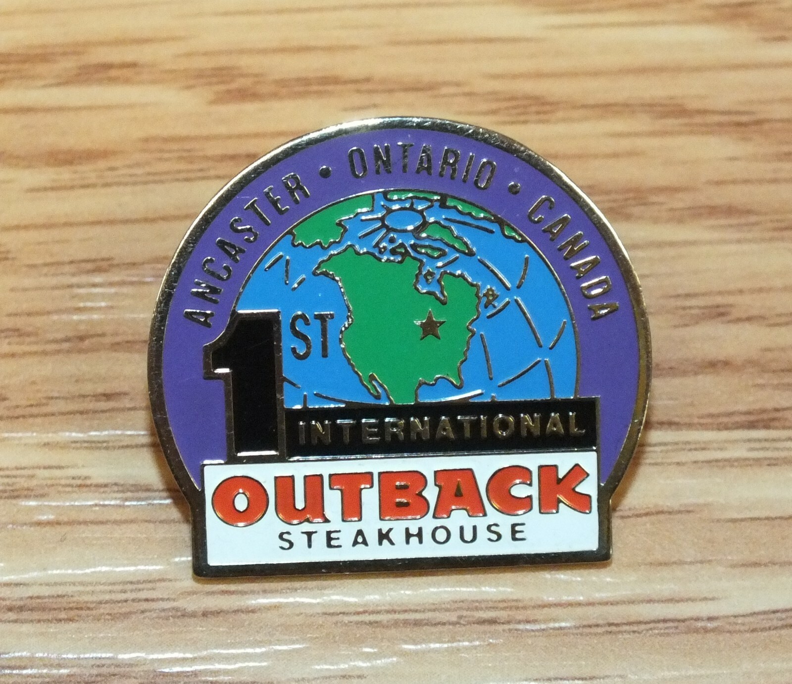1st International Outback Steakhouse Ancaster Ontario Canada Rare Lapel Pin 